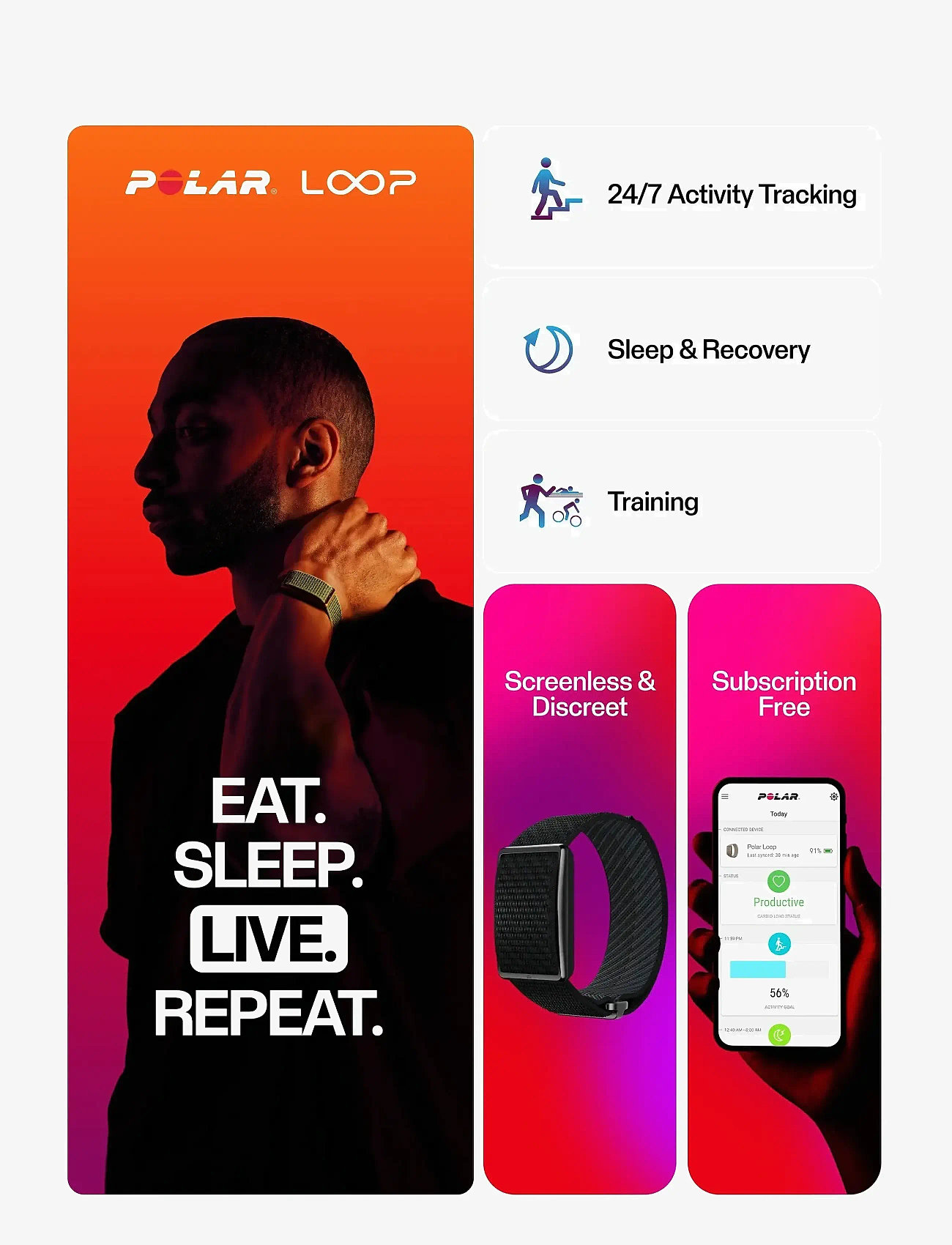 Polar - POLAR LOOP GEN2 - smartwatches - black - 2