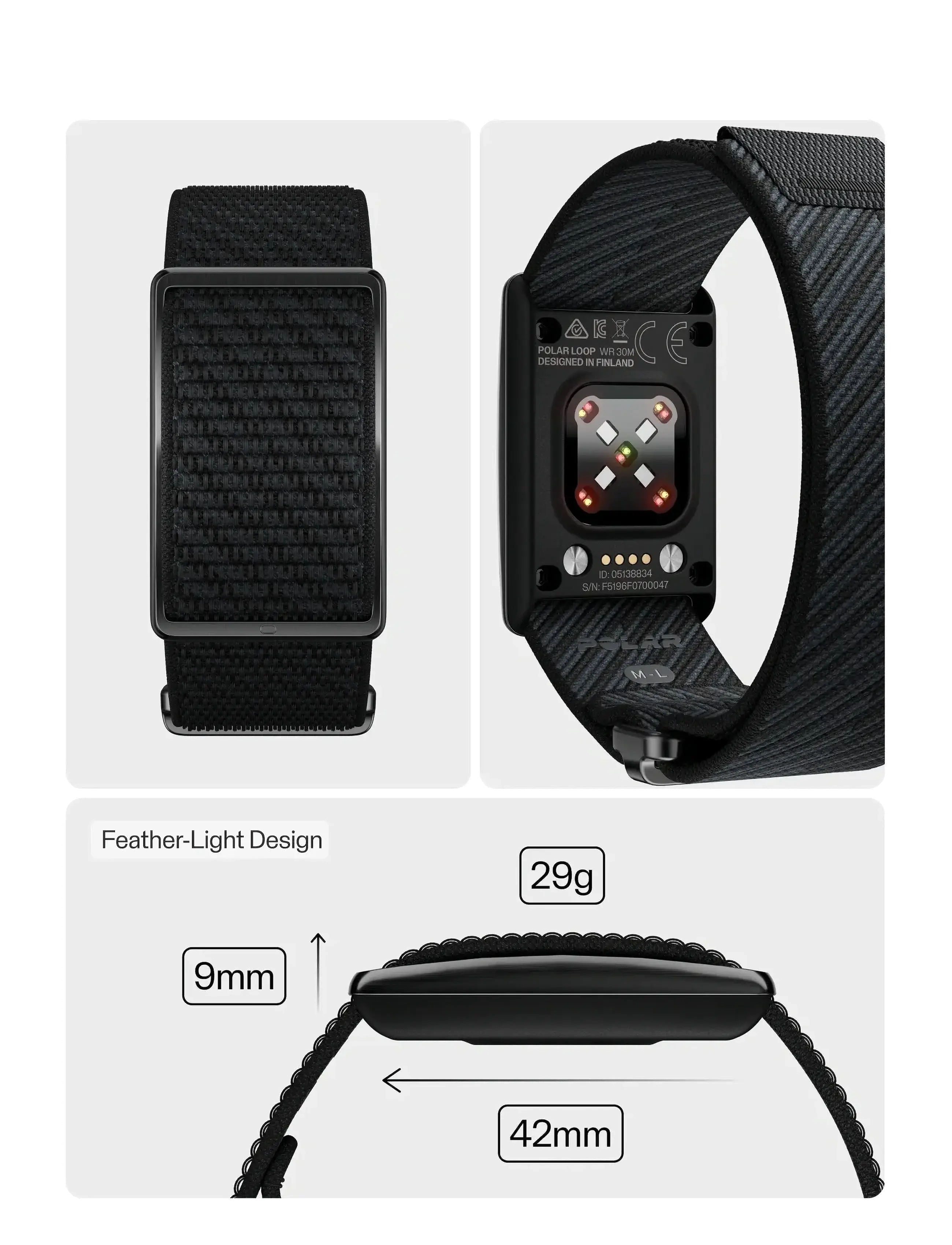 Polar - POLAR LOOP GEN2 - smartwatches - black - 3