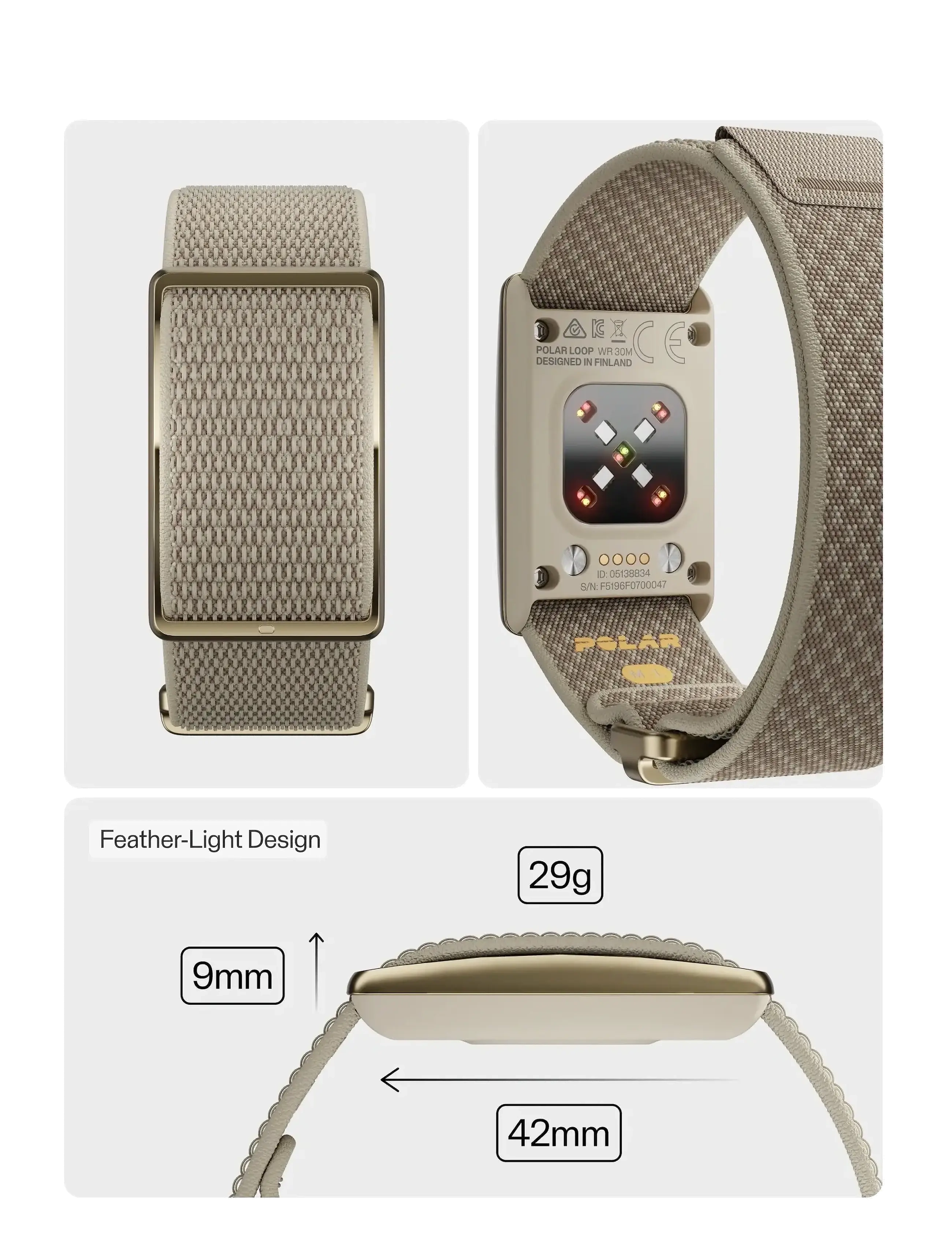 Polar - POLAR LOOP GEN2 - smartwatches - greige - 3