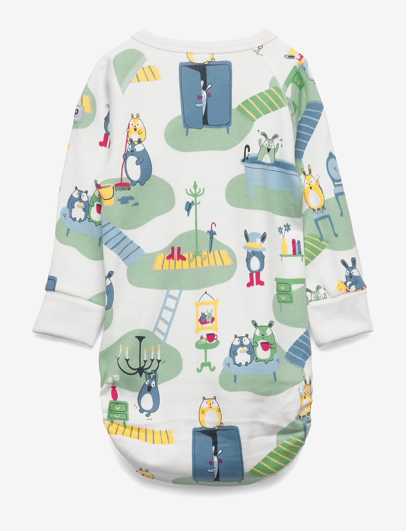 Polarn O. Pyret - Body Wrapover AOP Baby - smoke green - 1