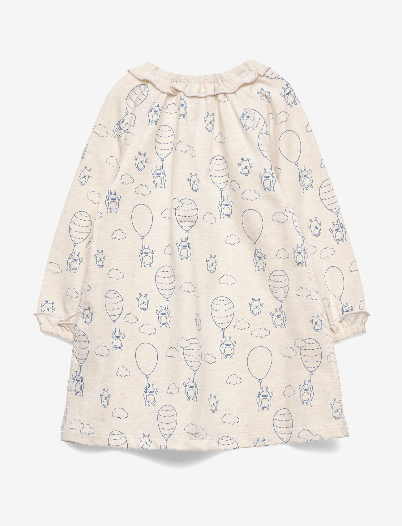 Polarn O. Pyret - Dress L/S AOP Baby - ecru melange - 1