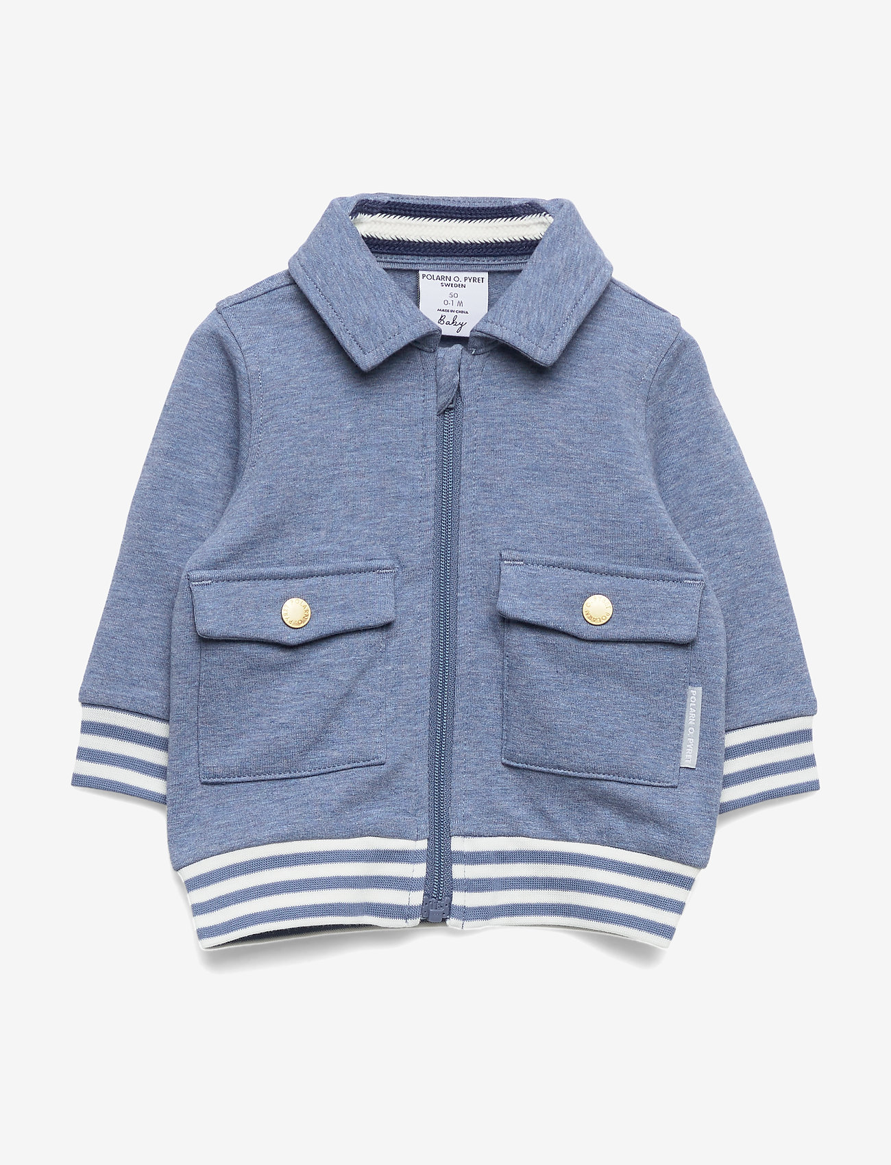 Polarn O. Pyret - Sweater Jersey Baby - bluemelange - 0