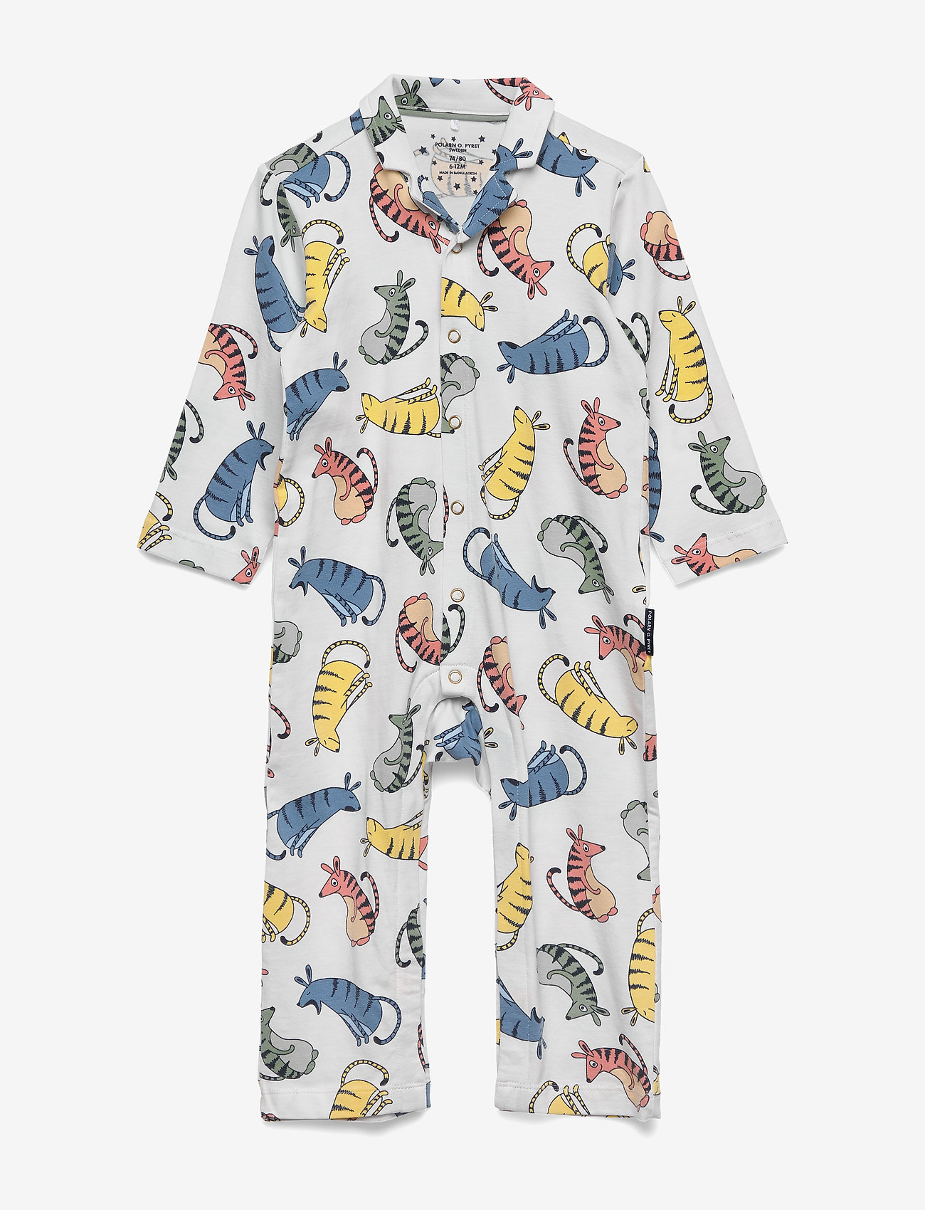 Polarn O. Pyret - Pyjamas Overall AOP Baby - snow white - 0
