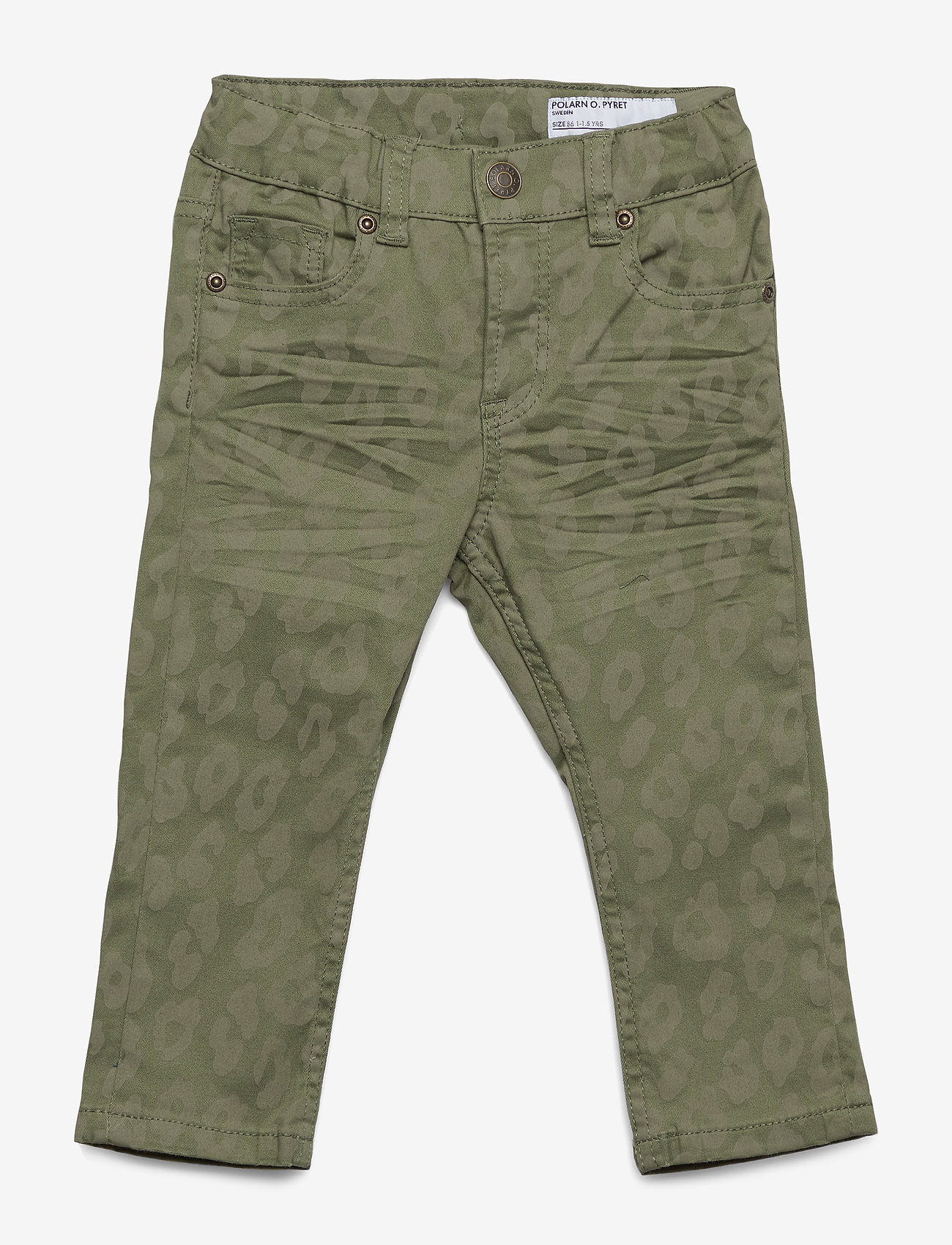 Polarn O. Pyret - Trousers AOP Preschool - olivine - 0