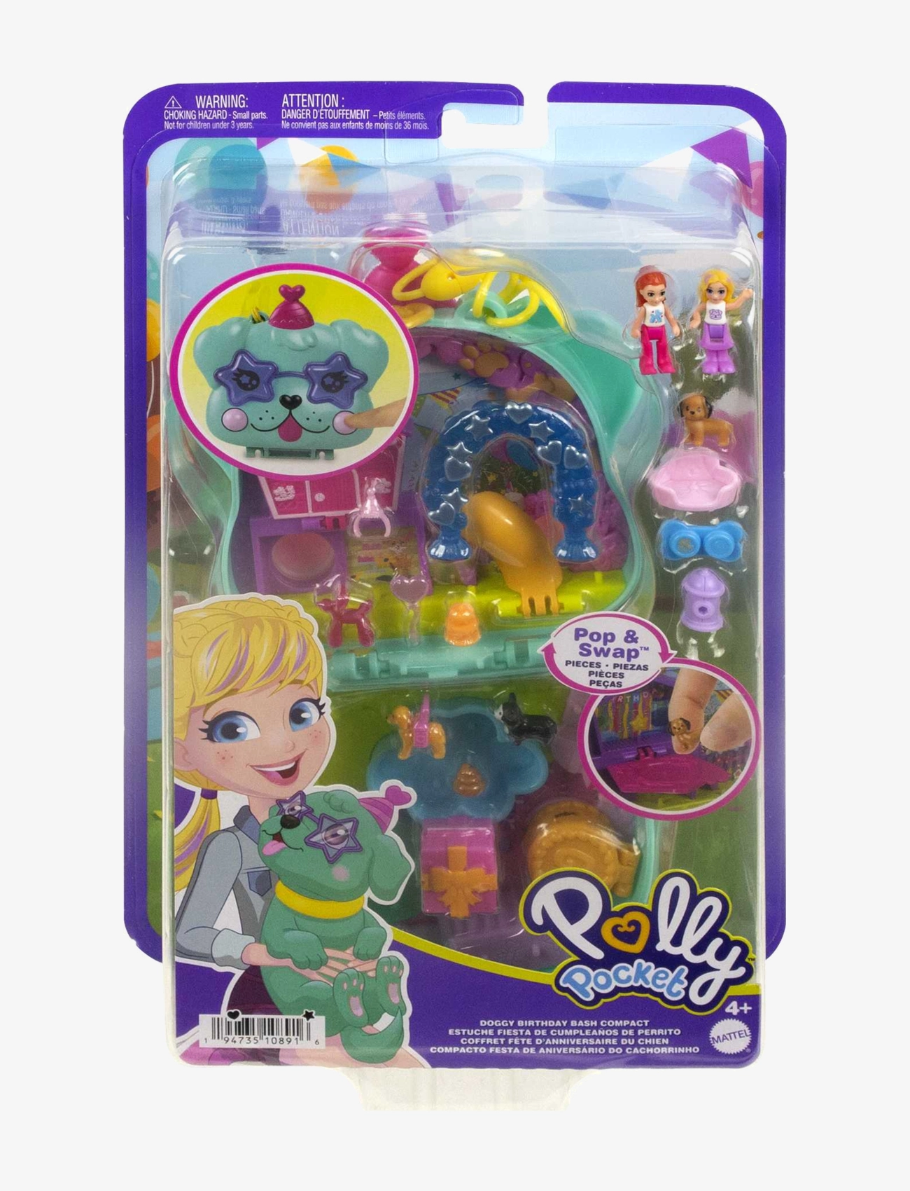 Polly Pocket - Doggy Birthday Bash Compact - multi color - 5