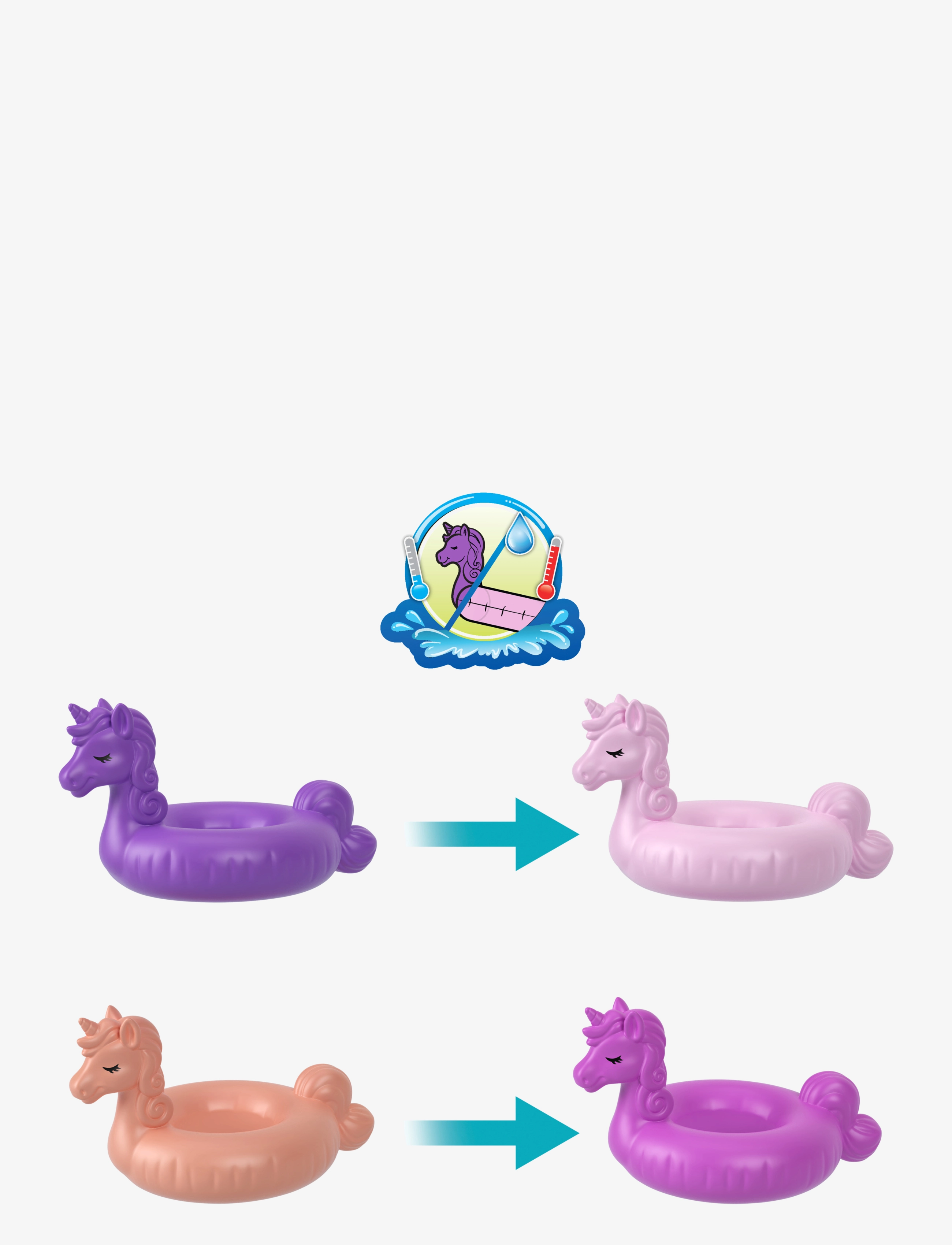 Polly Pocket - SPARKLE COVE ADVENTURE Unicorn Floatie Compact - leikfangasett & fígúrur - multi color - 1