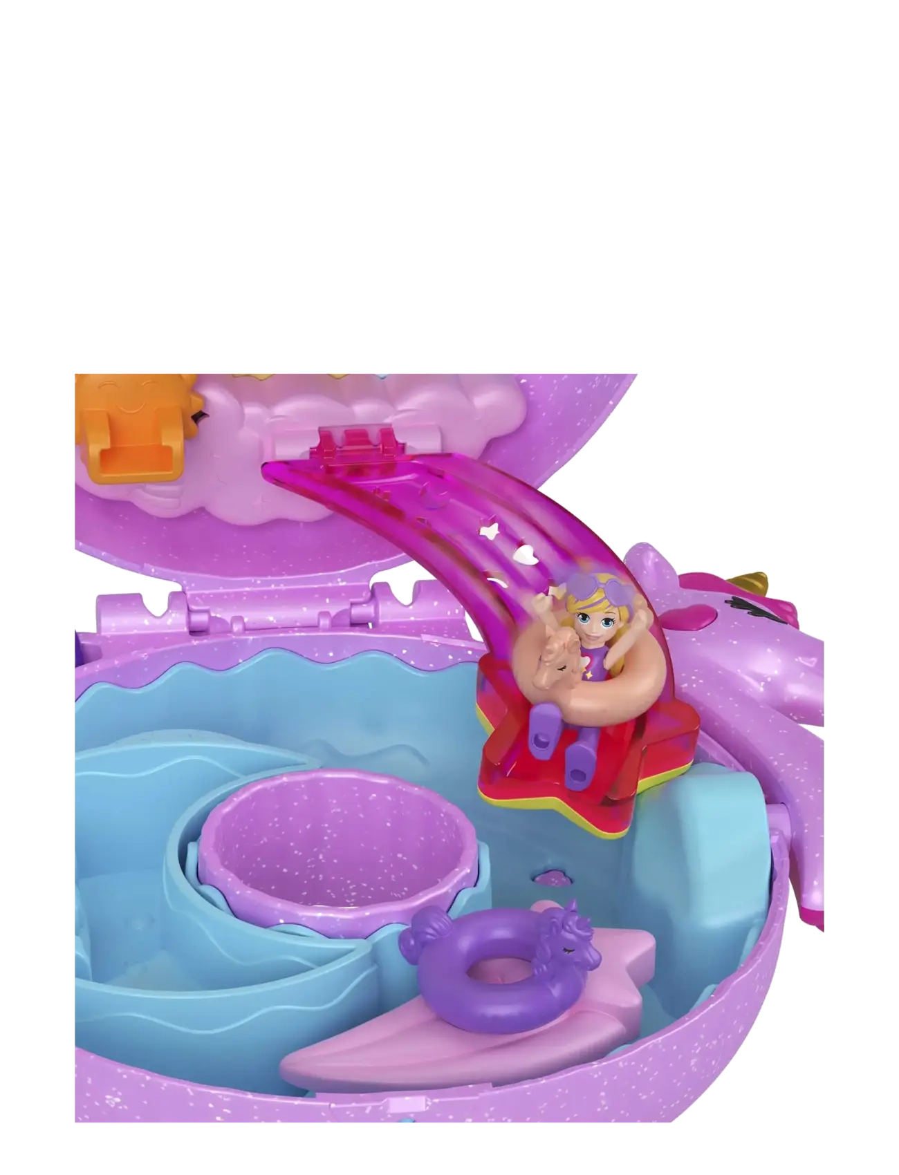 Polly Pocket - SPARKLE COVE ADVENTURE Unicorn Floatie Compact - leikfangasett & fígúrur - multi color - 5