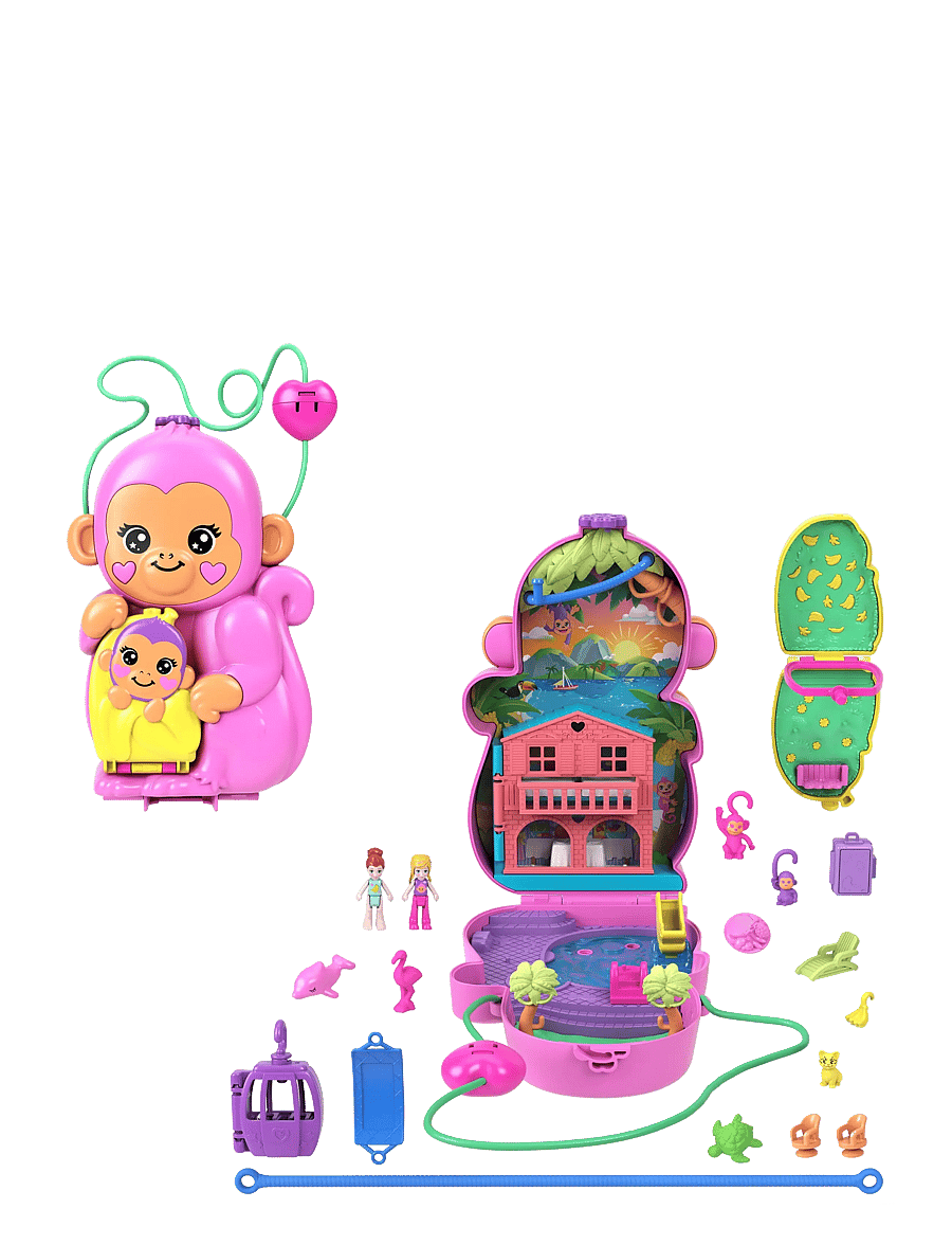 Polly Pocket - Polly Pocket Momma Monkey and Baby - multicolor - 1