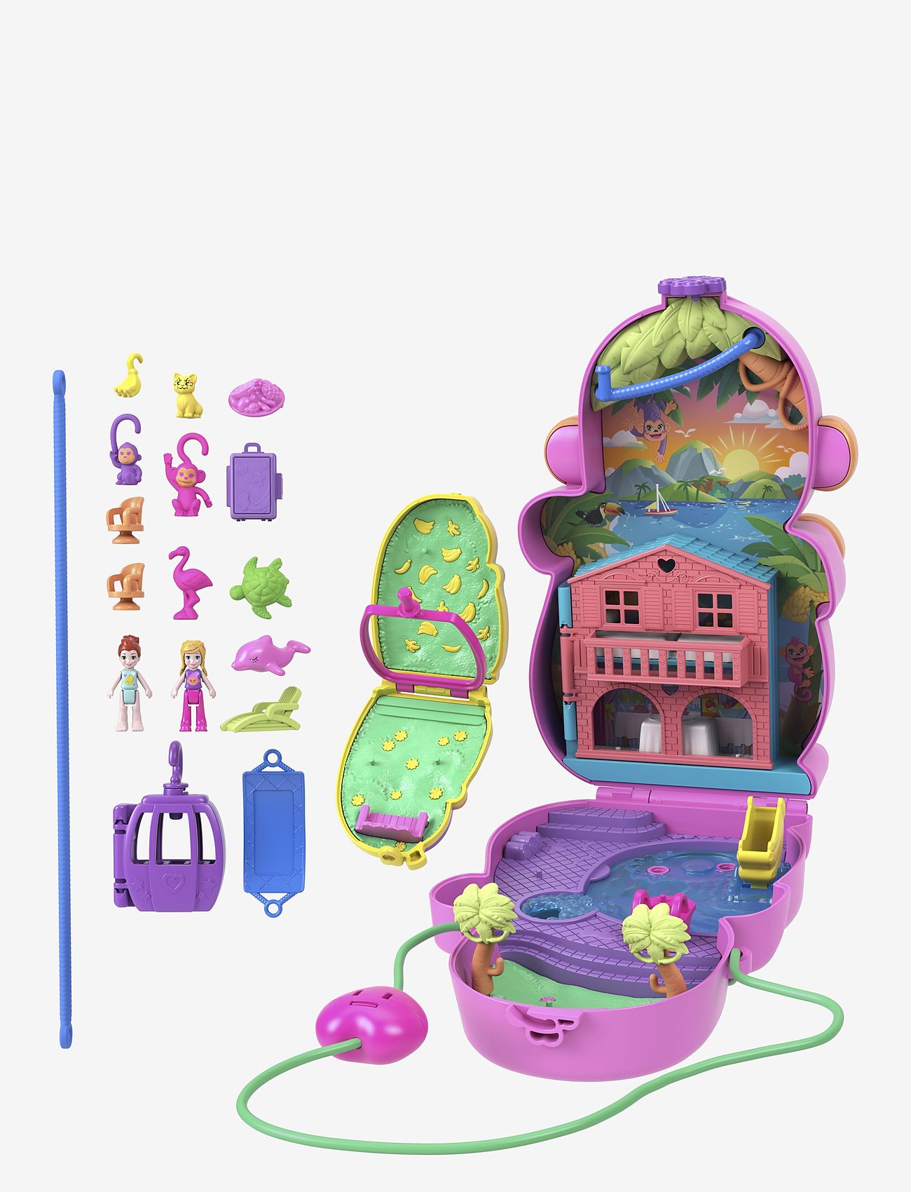 Polly Pocket - Polly Pocket Momma Monkey and Baby - play sets - multicolor - 3