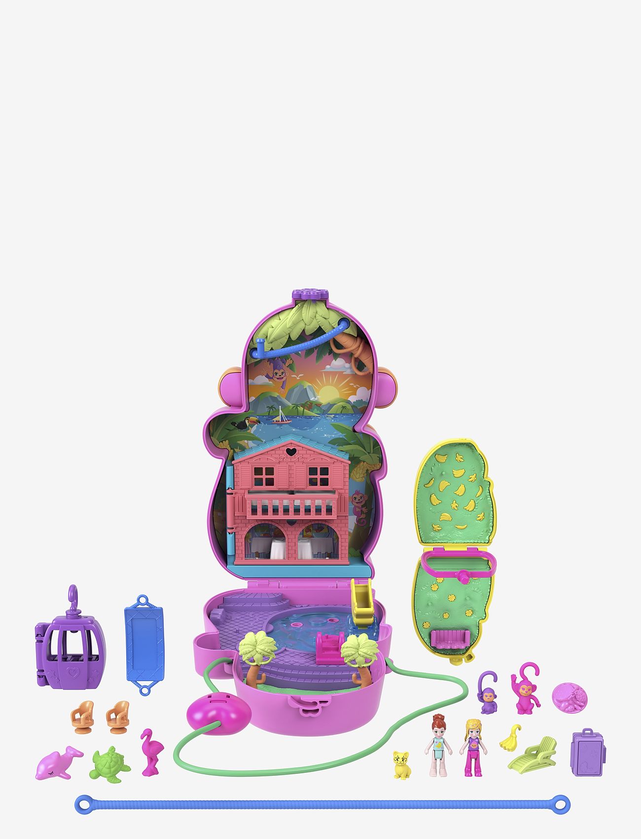 Polly Pocket - Polly Pocket Momma Monkey and Baby - play sets - multicolor - 4