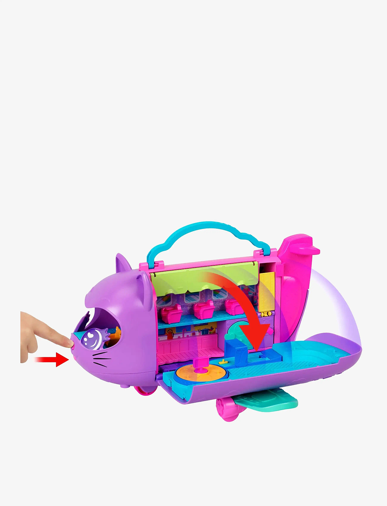 Polly Pocket - Kitty Airways Playset with 2 Micro Dolls and Pet, Airplane Travel Toy with Accessories - spiel-sets - multicolor - 2