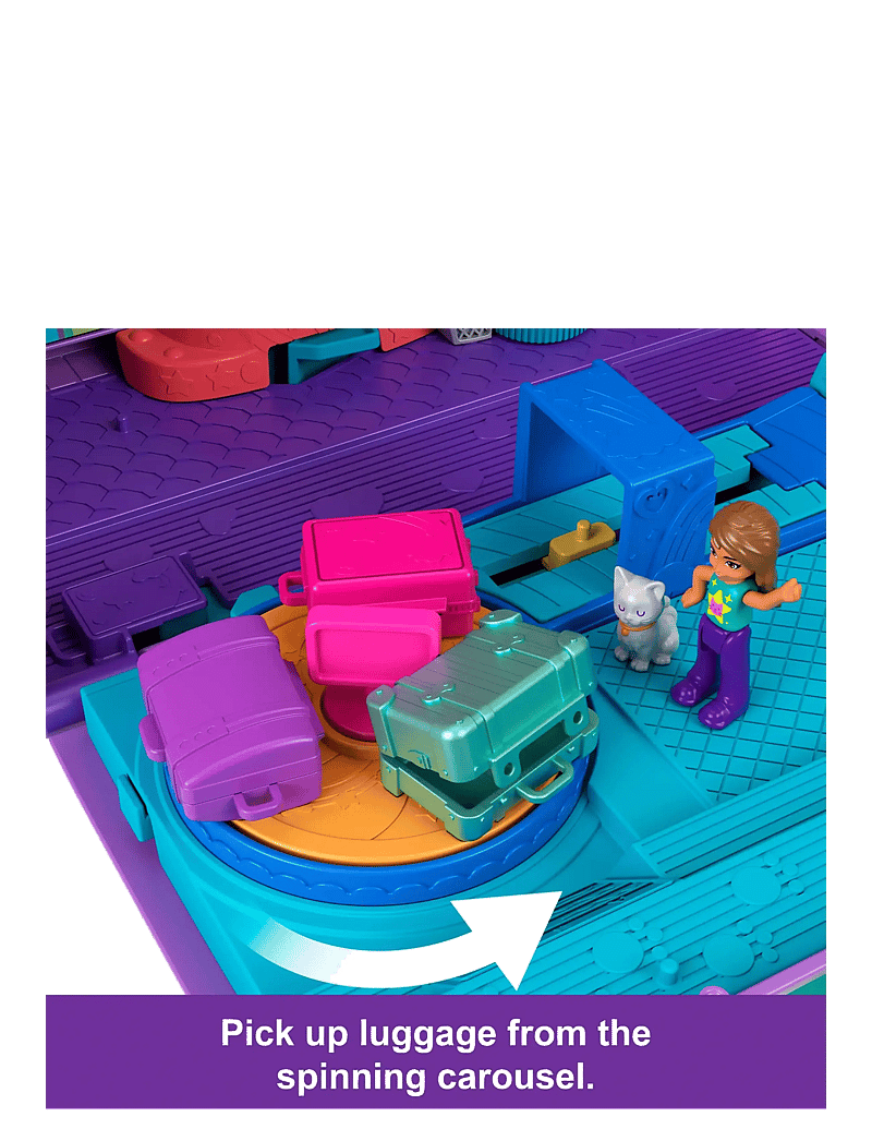 Polly Pocket - Kitty Airways Playset with 2 Micro Dolls and Pet, Airplane Travel Toy with Accessories - spiel-sets - multicolor - 5