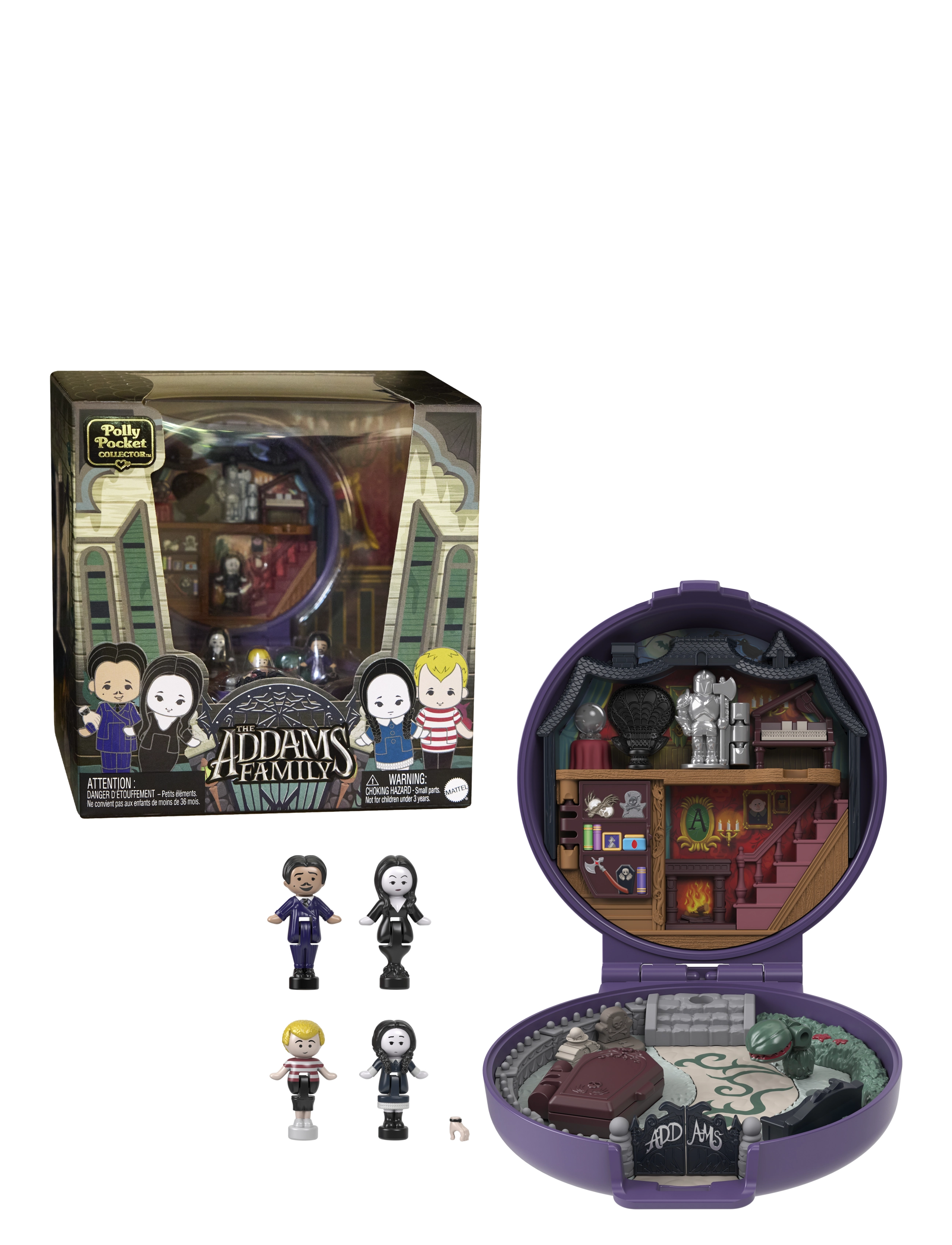 Polly Pocket Collector The Addams Family Compact, Special Edition Dolls and Playset - Kidult & Fan Zone - MULTI COLOR / multi
