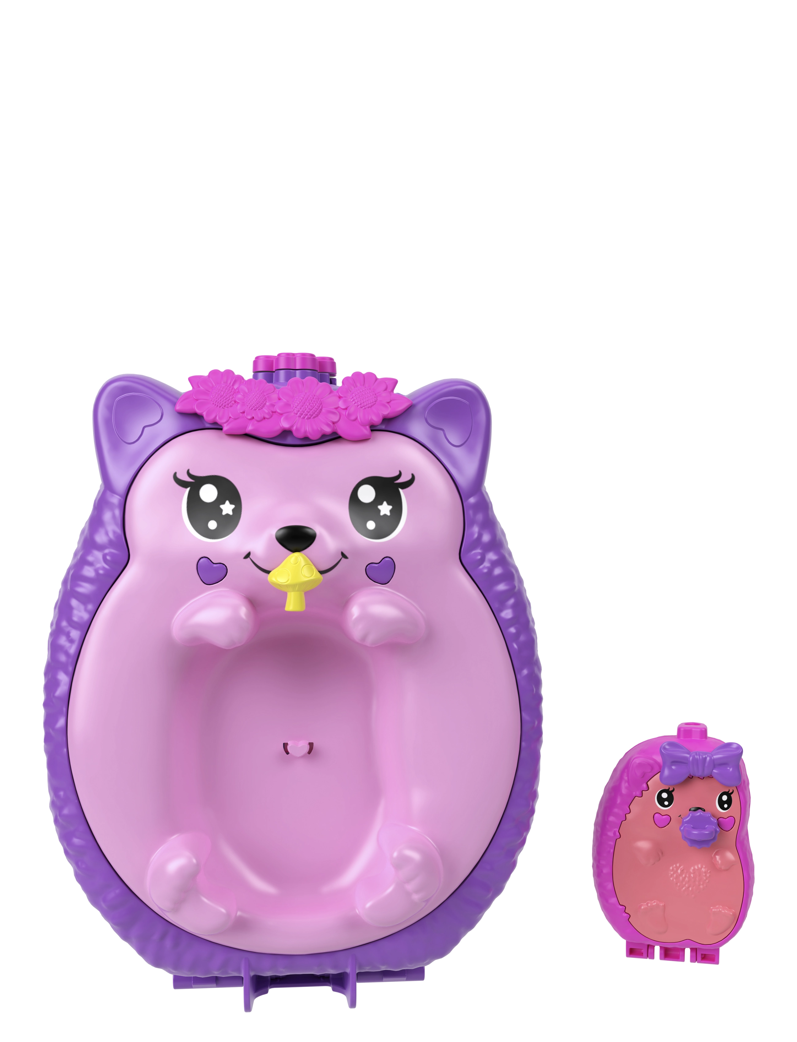Polly Pocket - Hedgehog Mom & Baby Purse Playset with 2 Dolls & 16 Accessories Including Pets - ensembles de jeux - multi color - 4