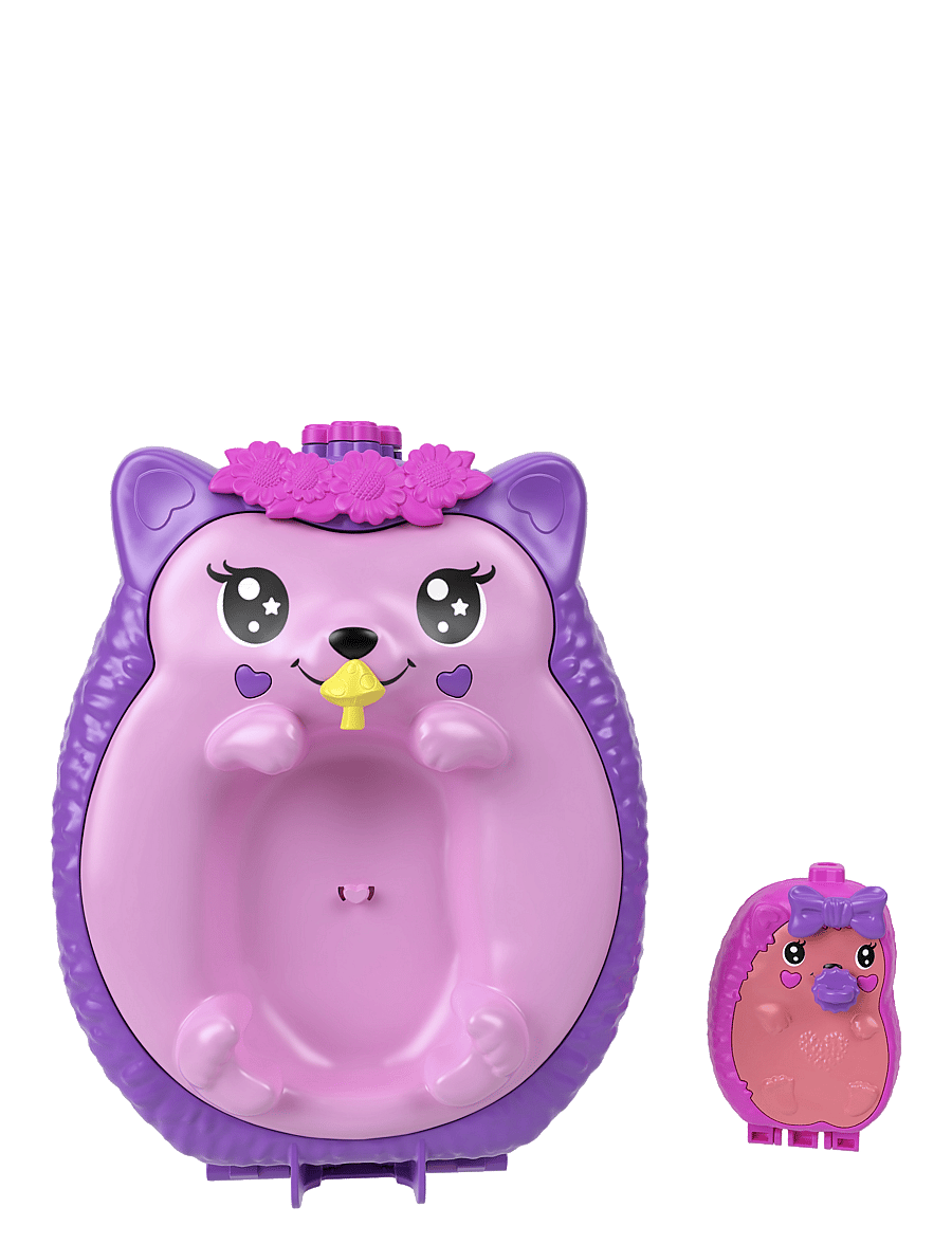 Polly Pocket - Hedgehog Mom & Baby Purse Playset with 2 Dolls & 16 Accessories Including Pets - leikfangasett - multi color - 4