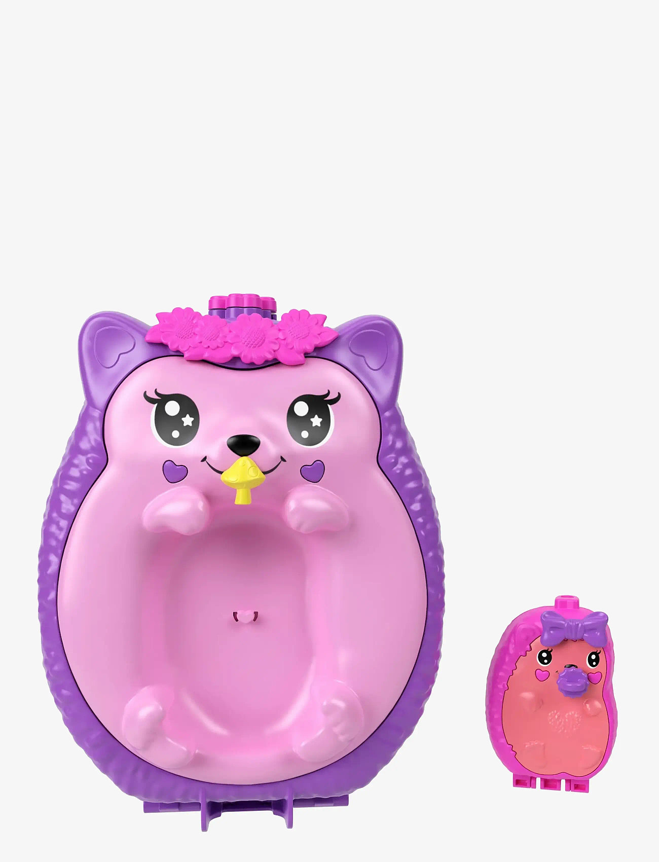 Polly Pocket - Hedgehog Mom & Baby Purse Playset with 2 Dolls & 16 Accessories Including Pets - spiel-sets - multi color - 5