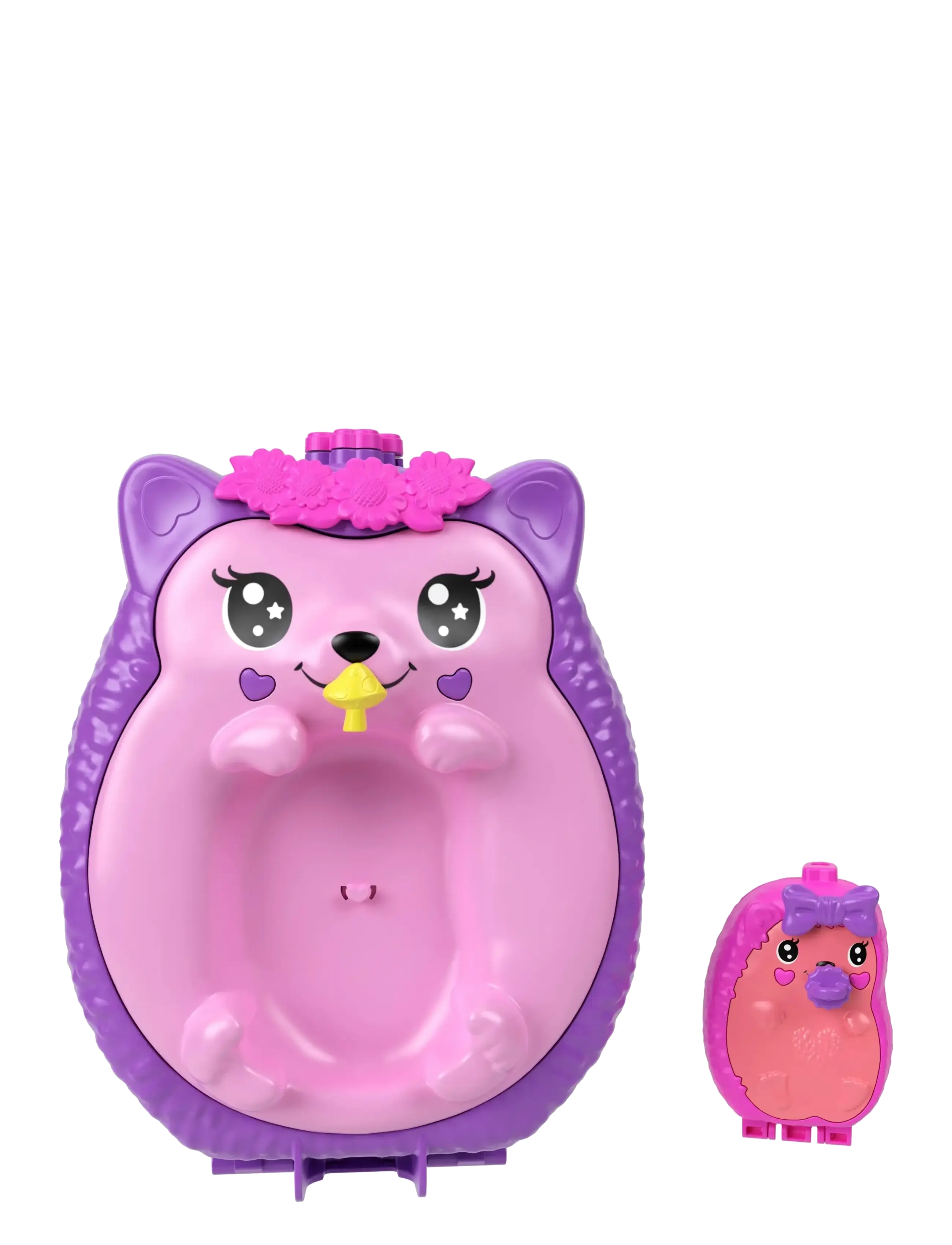 Polly Pocket - Hedgehog Mom & Baby Purse Playset with 2 Dolls & 16 Accessories Including Pets - ensembles de jeux - multi color - 5