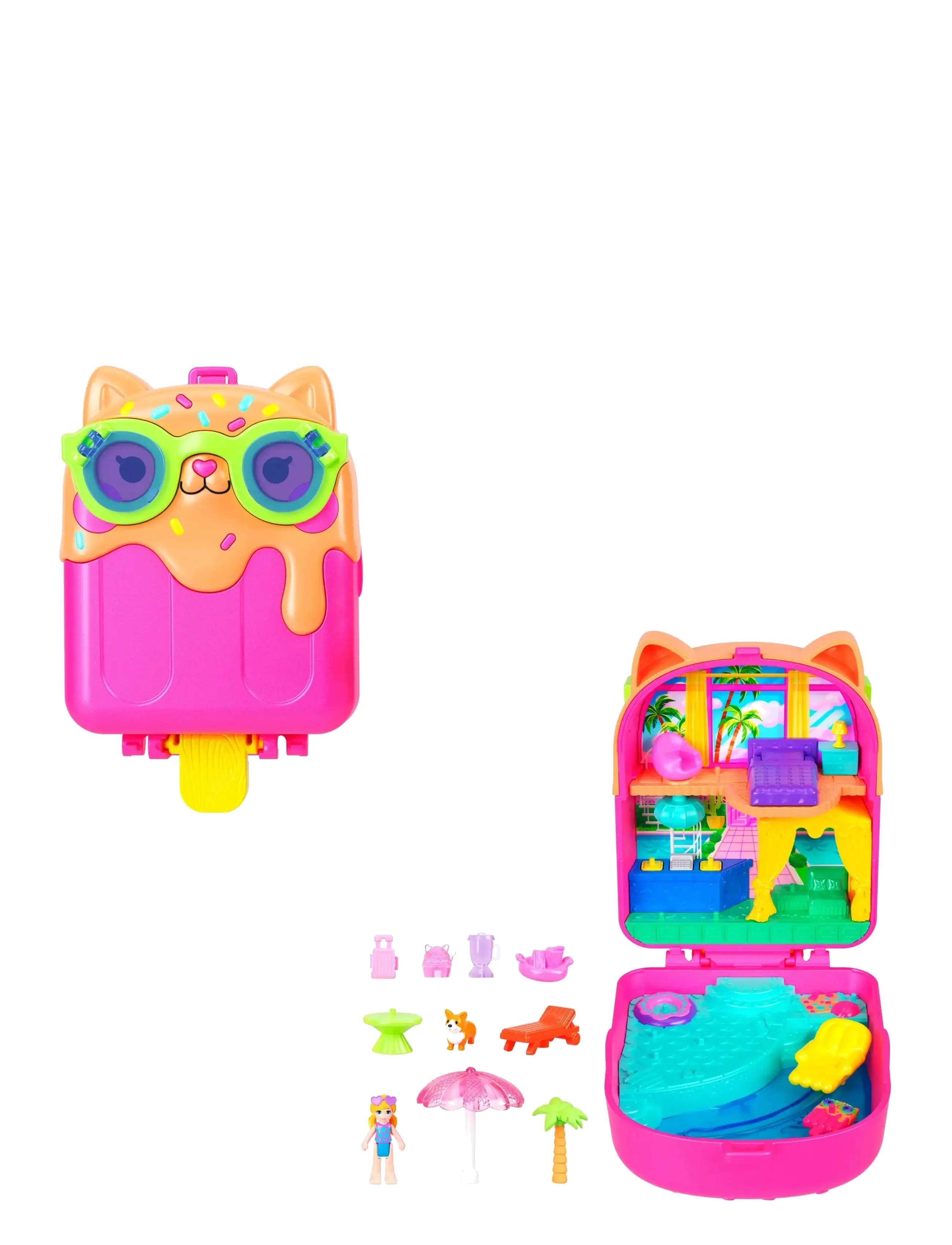 Polly Pocket Polly Pocket   Kitty Popsicle Resort Compact - Legetøj - MULTI COLOR / pink/rose