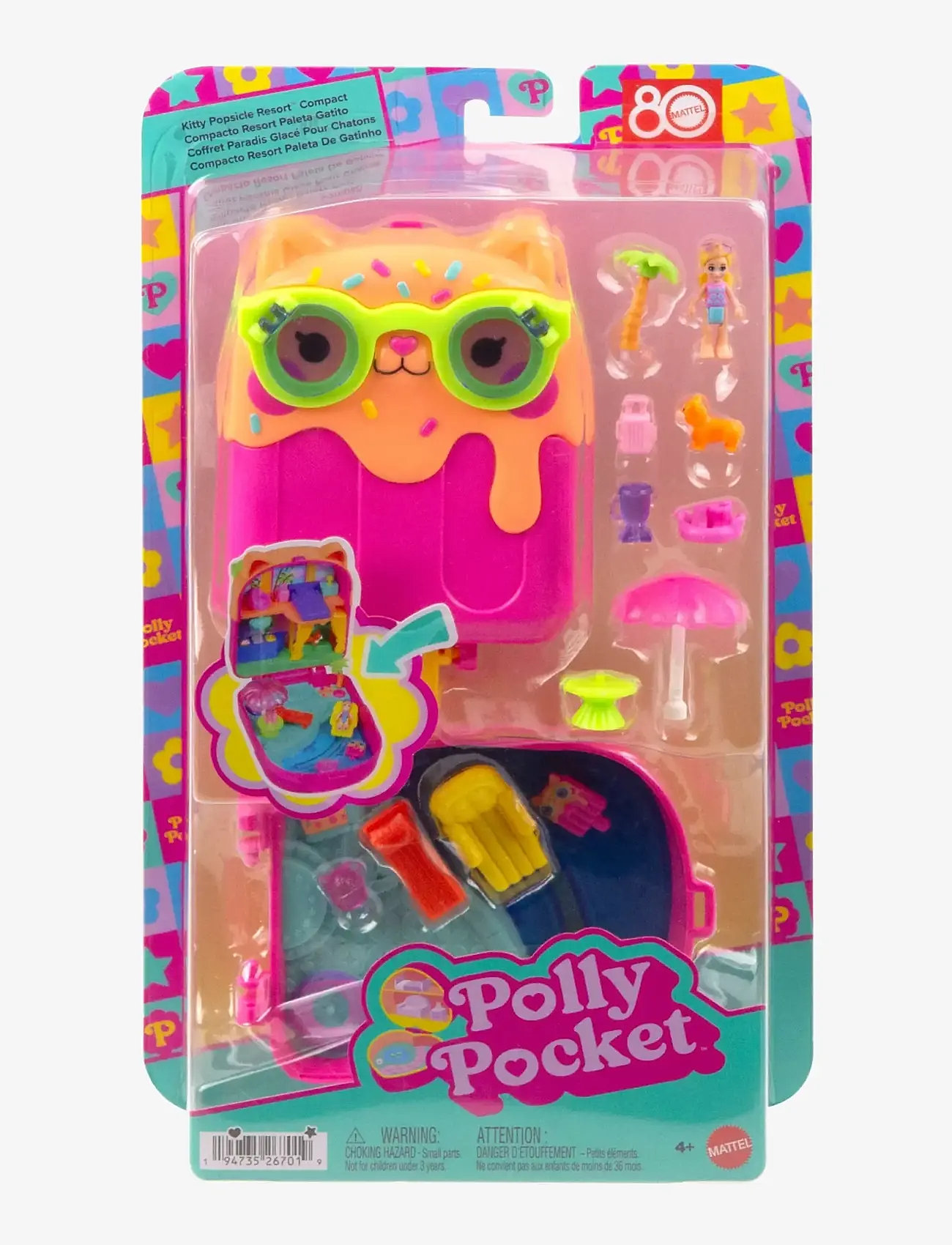 Polly Pocket - Polly Pocket   Kitty Popsicle Resort Compact - legesæt - multi color - 5