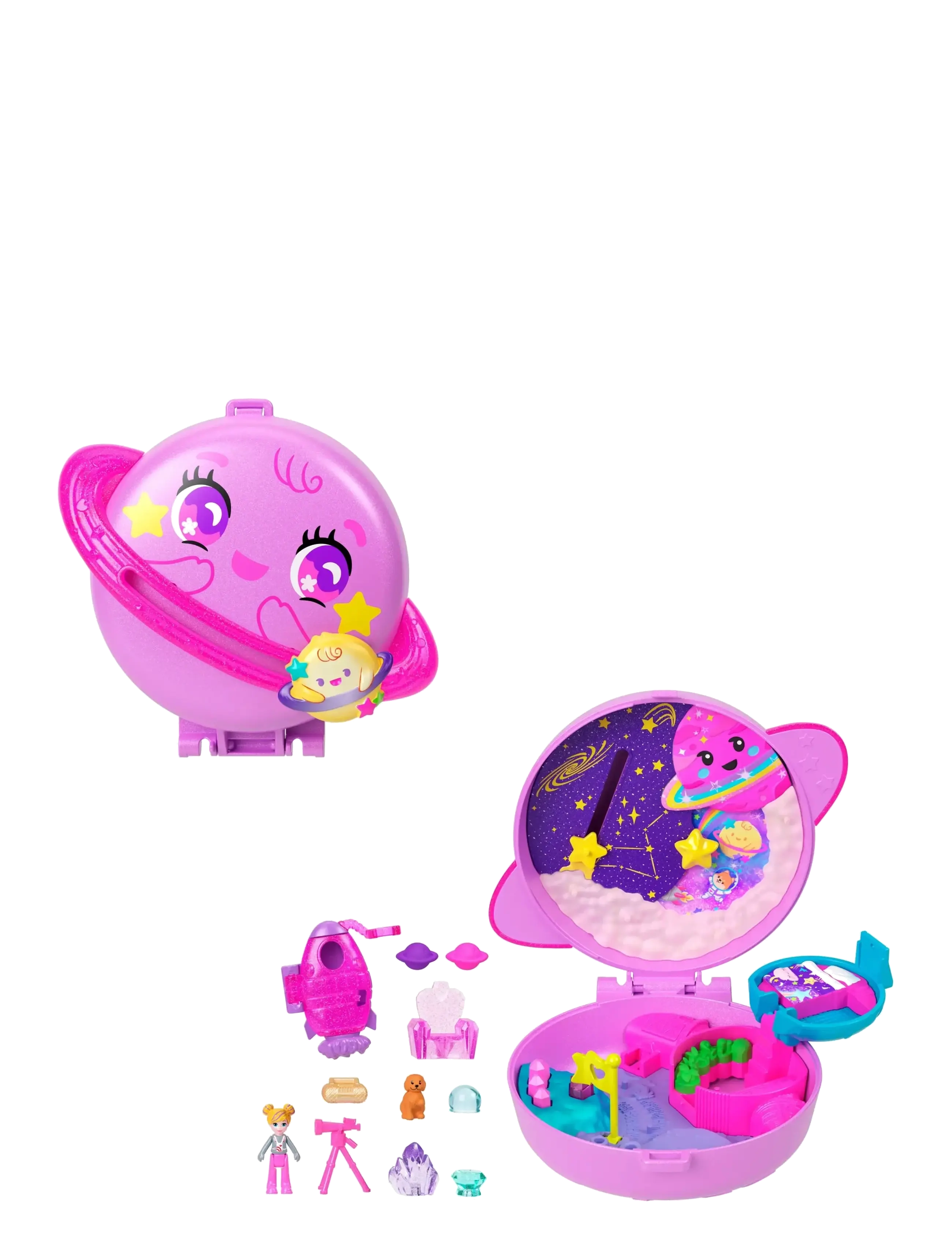 Polly Pocket Polly Pocket Planet Polly Compact, One Size, Pink, Legesæt Og Actionfigurer > Legesæt, Børn