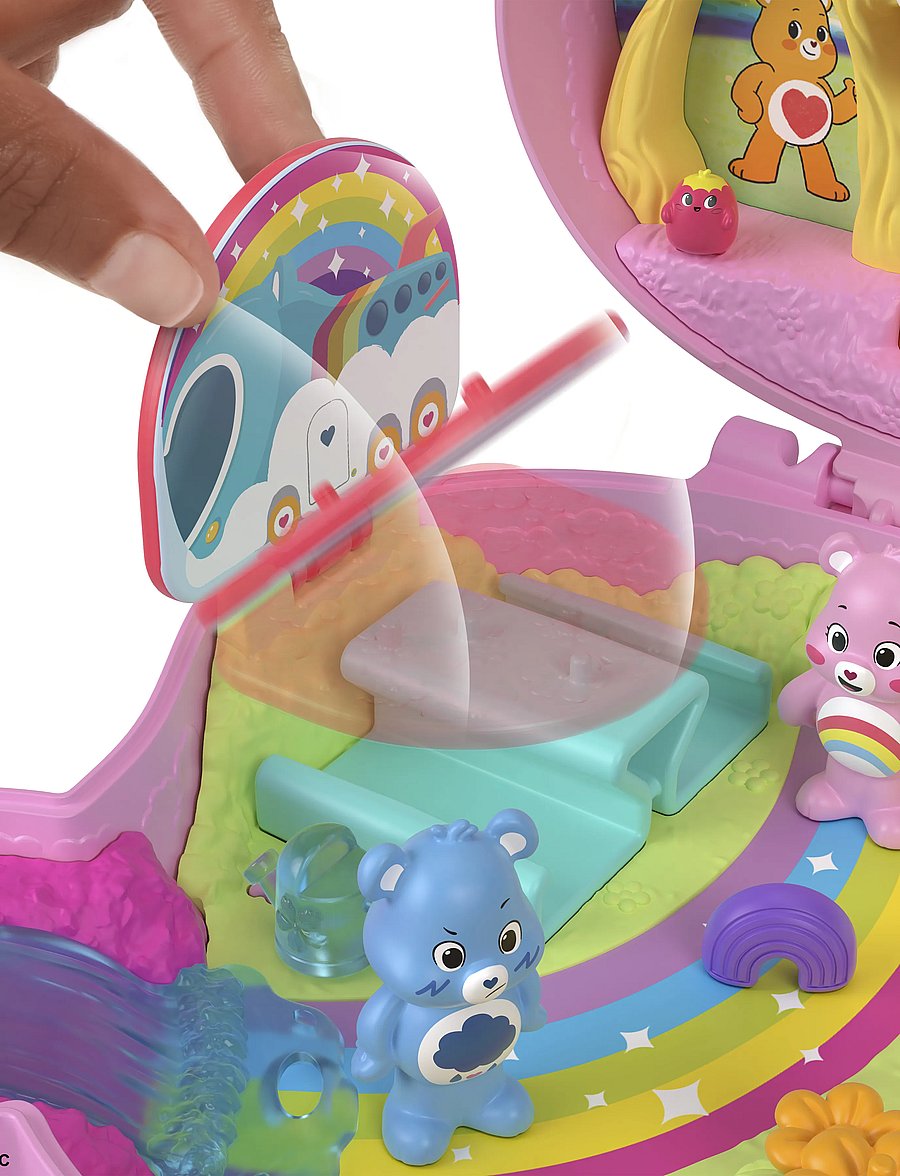 Polly Pocket - x Care Bears Dolls & Playset with Toy Car and Themed Accessories, Compact Travel Toy - spiel-sets - multi color - 0