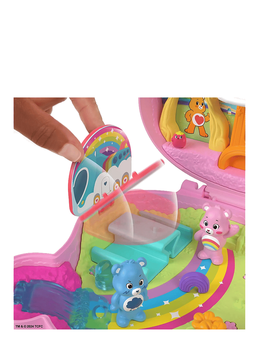 Polly Pocket - x Care Bears Dolls & Playset with Toy Car and Themed Accessories, Compact Travel Toy - spiel-sets - multi color - 4
