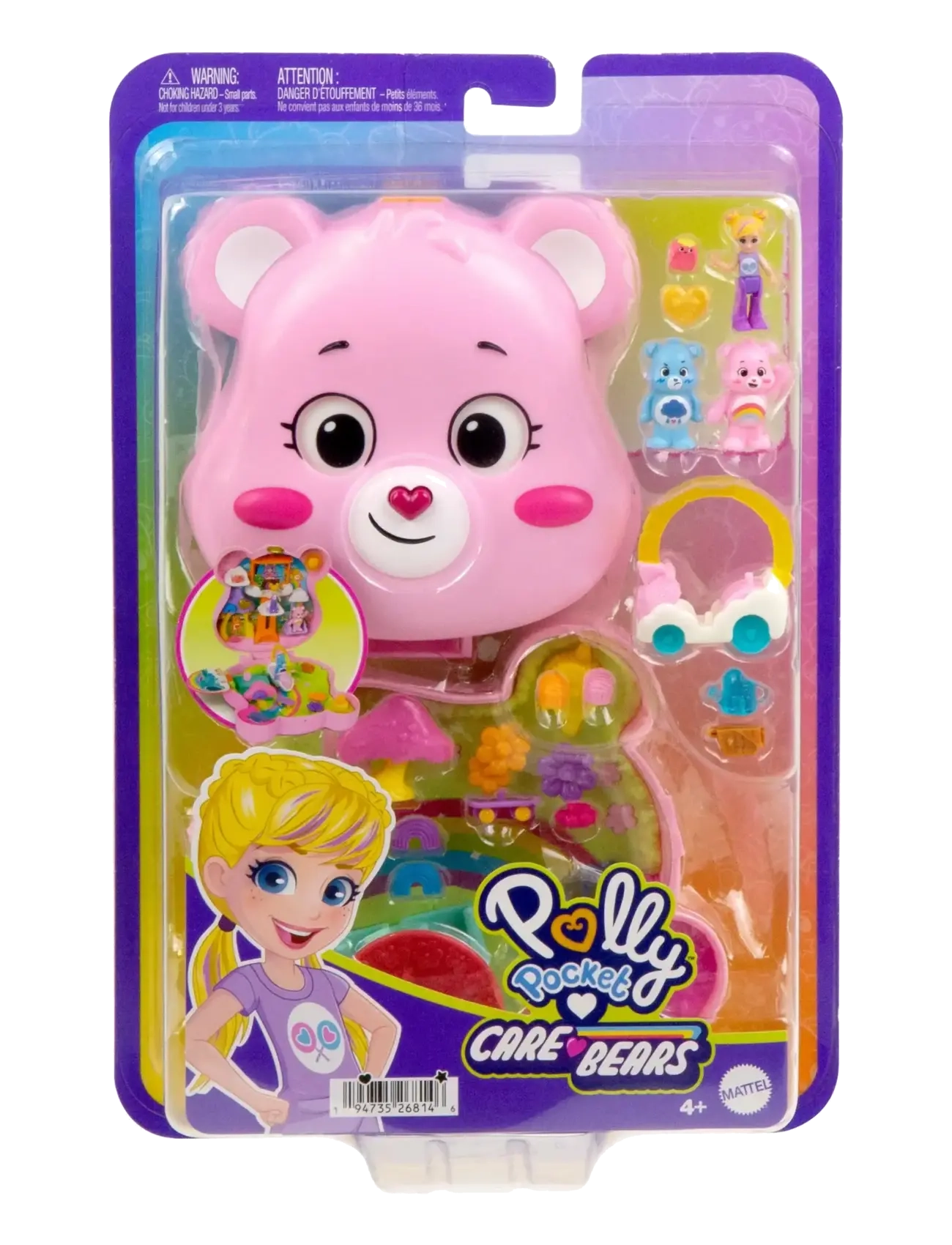 Polly Pocket - x Care Bears Dolls & Playset with Toy Car and Themed Accessories, Compact Travel Toy - lelusetit & figuurit - multi color - 5