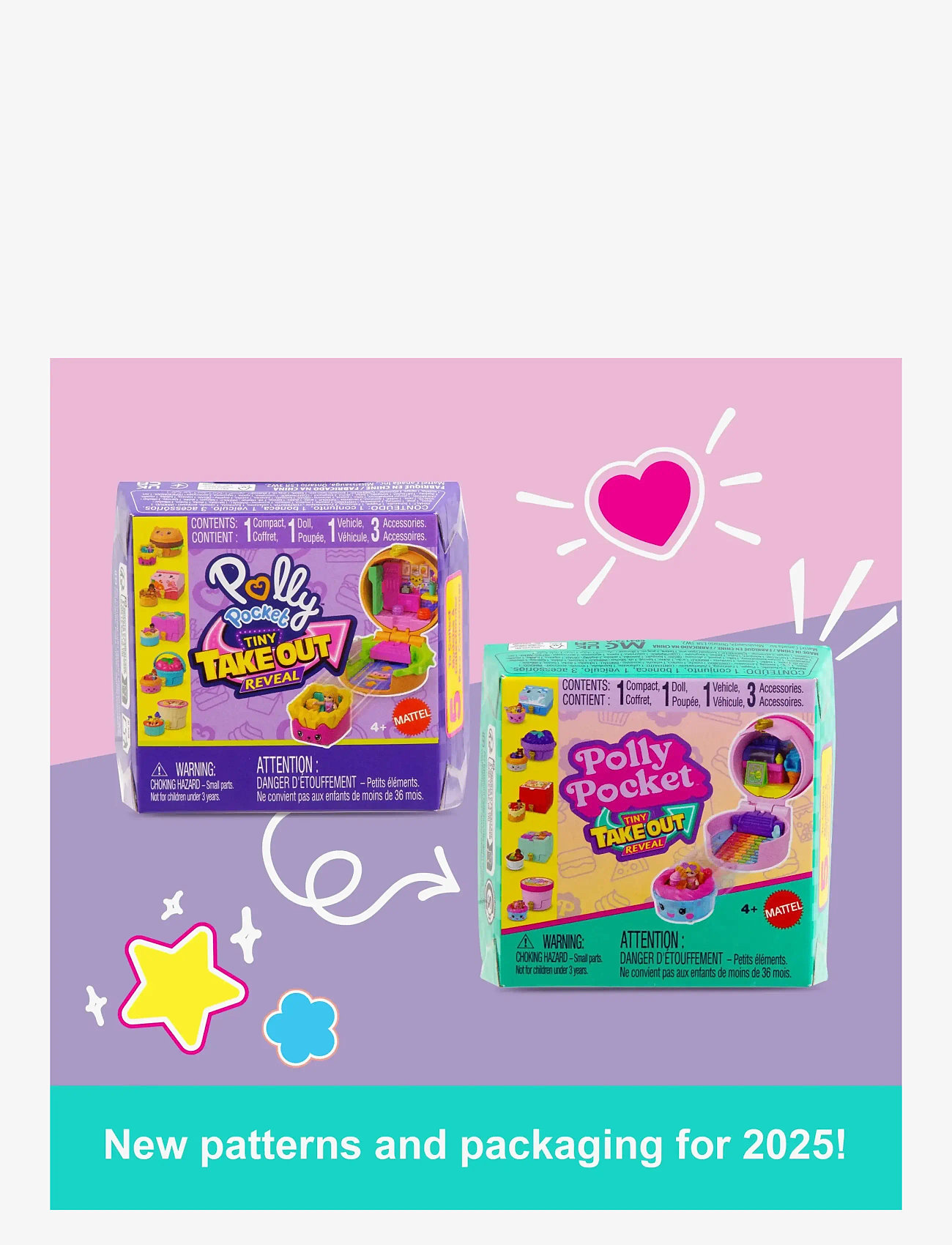 Polly Pocket - Polly Pocket  TINY TAKEOUT REVEAL ASSORTMENT - mängukomplektid - multicolor - 2