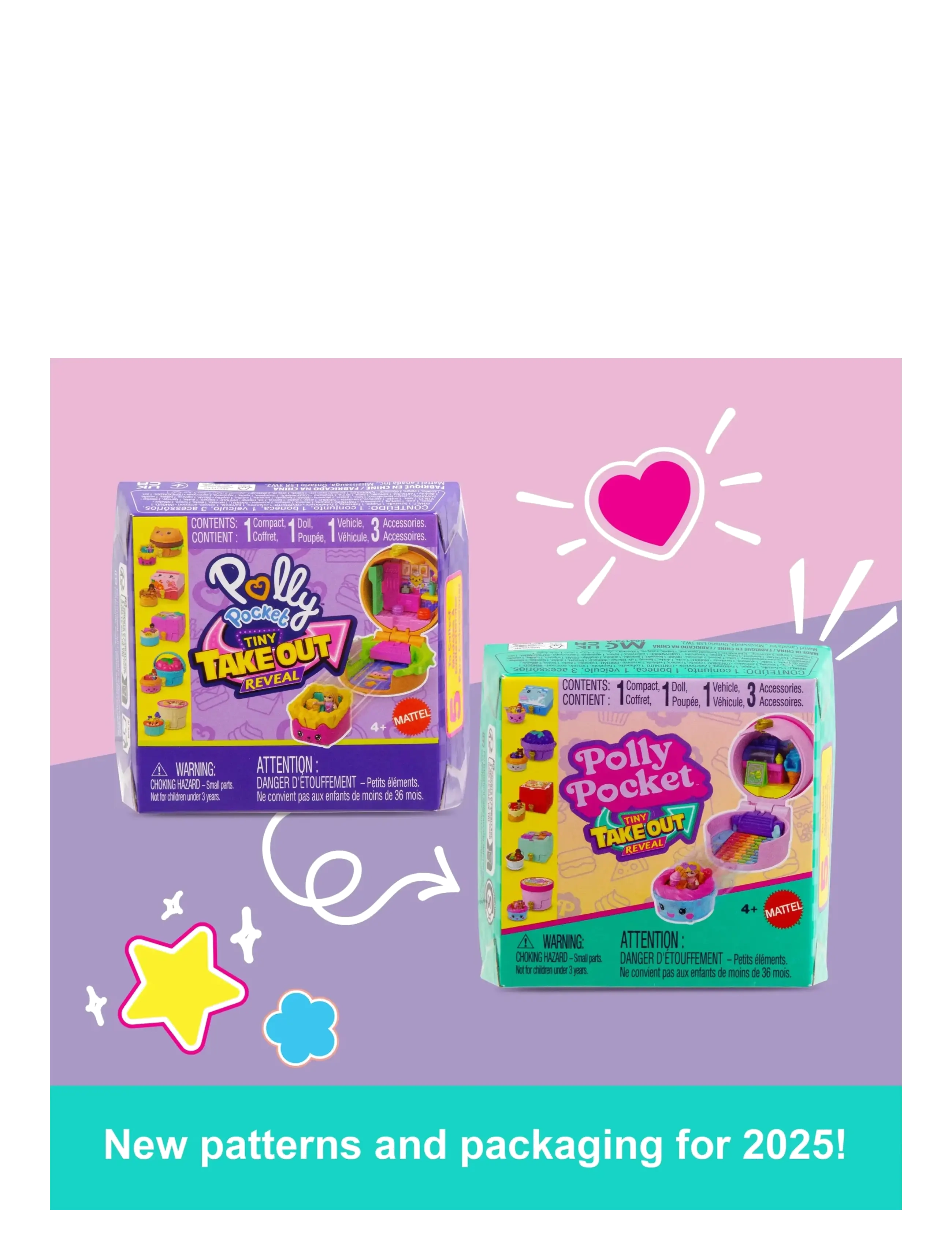 Polly Pocket - Polly Pocket  TINY TAKEOUT REVEAL ASSORTMENT - lekset - multicolor - 2