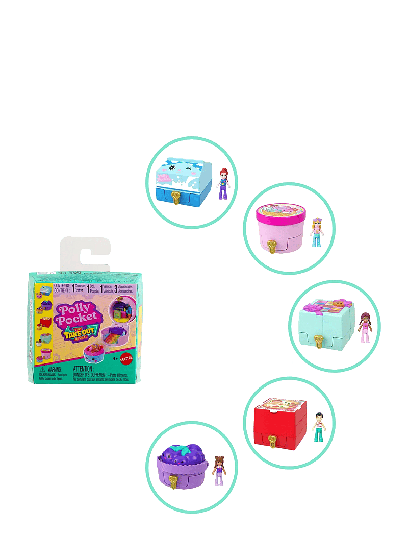 Polly Pocket - Polly Pocket TINY TAKEOUT REVEAL ASSORTMENT - mängukomplektid - multicolor - 3