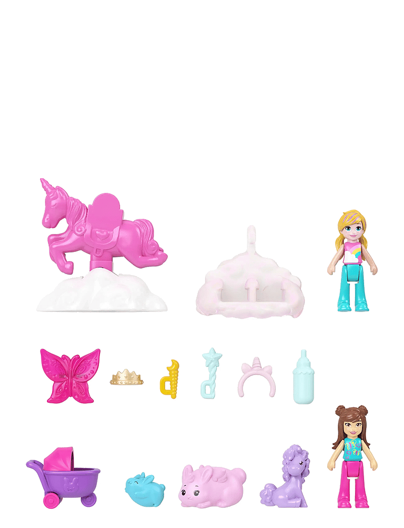 Polly Pocket - Polly Pocket Large Wearable Fall Uni-Bunny - leikfangasett - multi color - 3