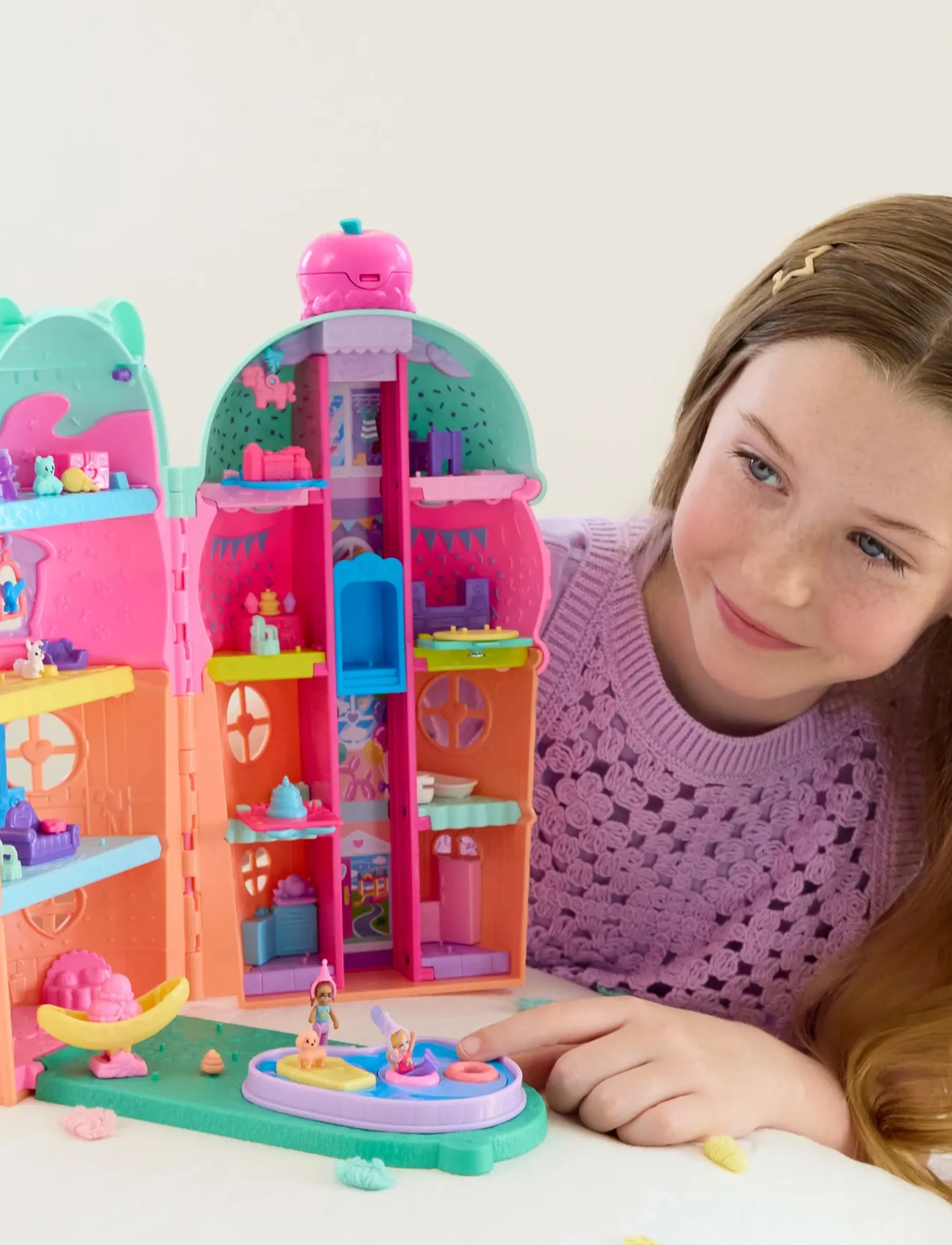 Polly Pocket Gelato House Compact, One Size, Dolls & Accessories, Mehrfarbig/gemustert - Doll Houses, Kinder