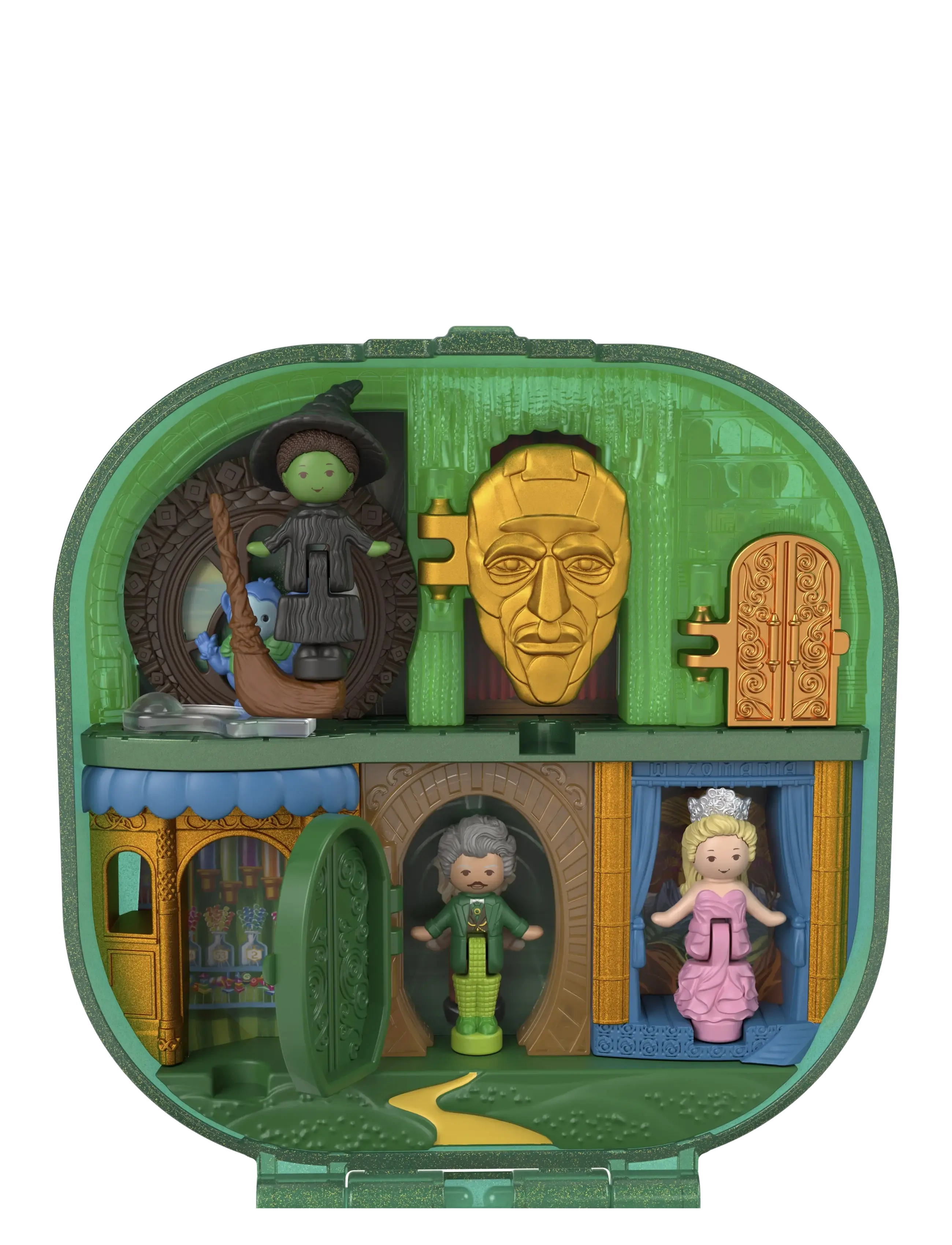 Polly Pocket - Micro Dolls and Playset, Collector Wicked Compact with Hat and Bubble Accessories - legesæt - multicolor - 3
