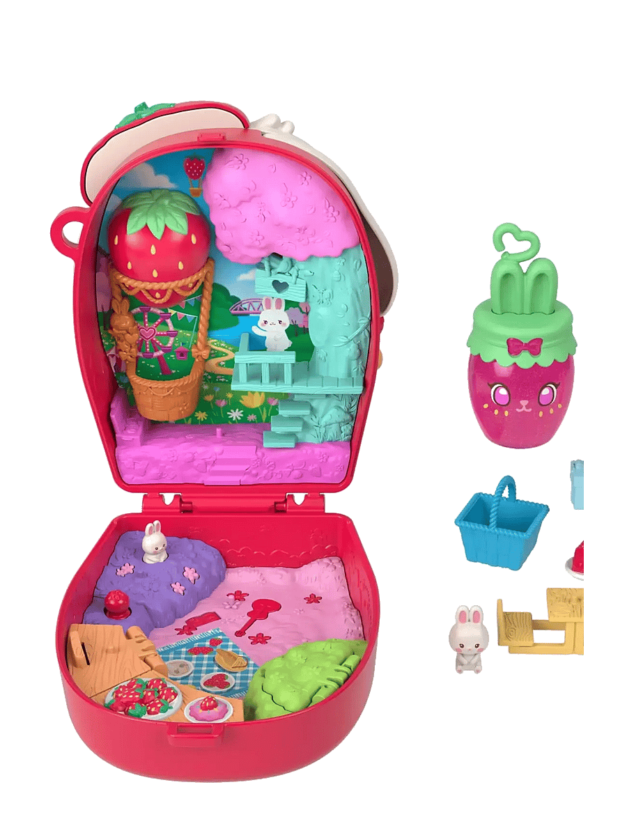 Polly Pocket - Polly Pocket Strawberry Bunny Basket Compact - spiel-sets - multicolor - 1