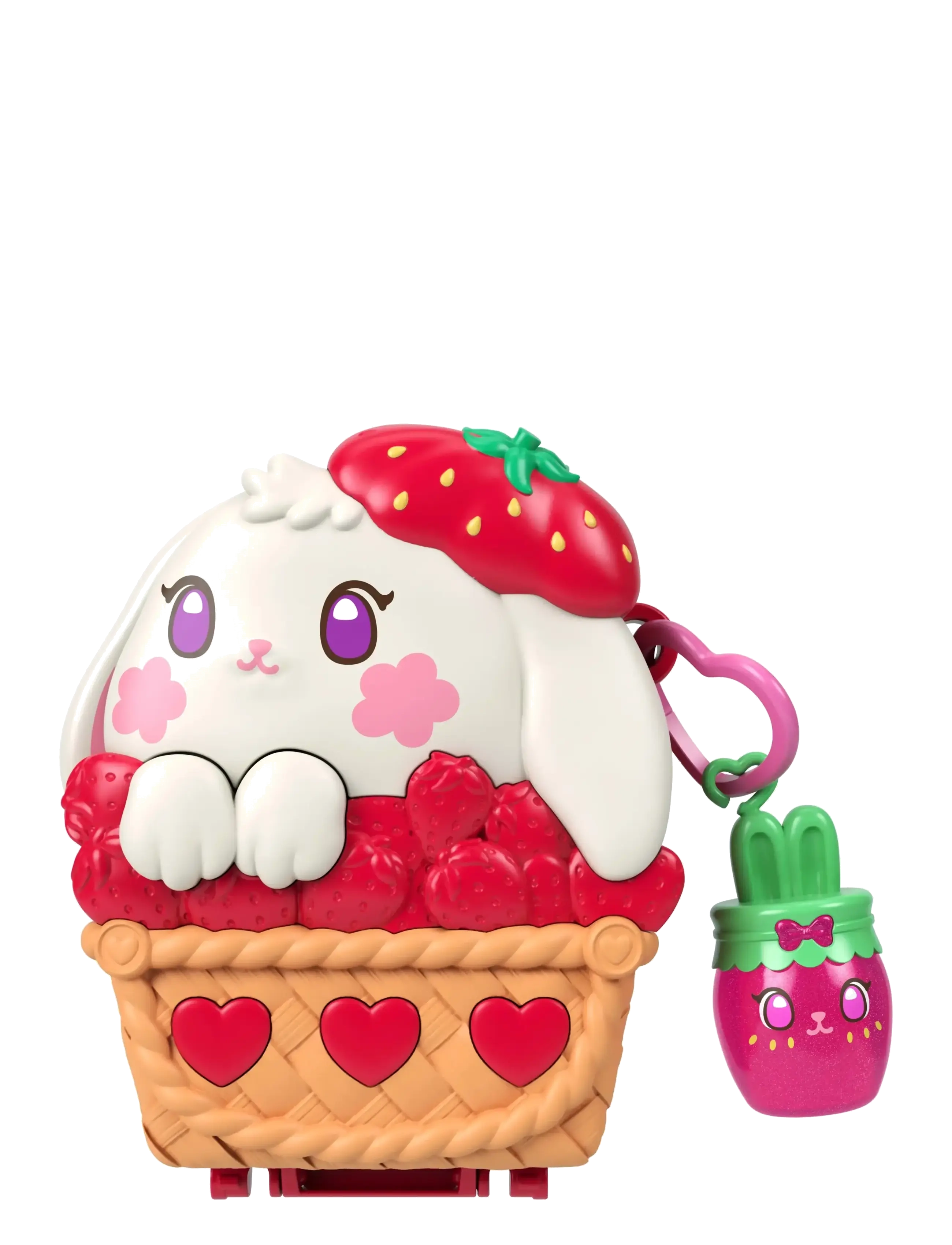 Polly Pocket - Polly Pocket   Strawberry Bunny Basket Compact - legesæt - multicolor - 2