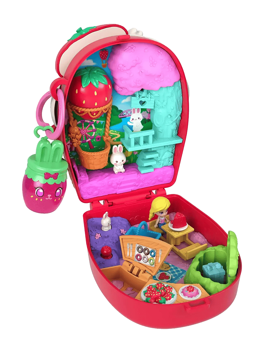 Polly Pocket - Polly Pocket Strawberry Bunny Basket Compact - spiel-sets - multicolor - 5