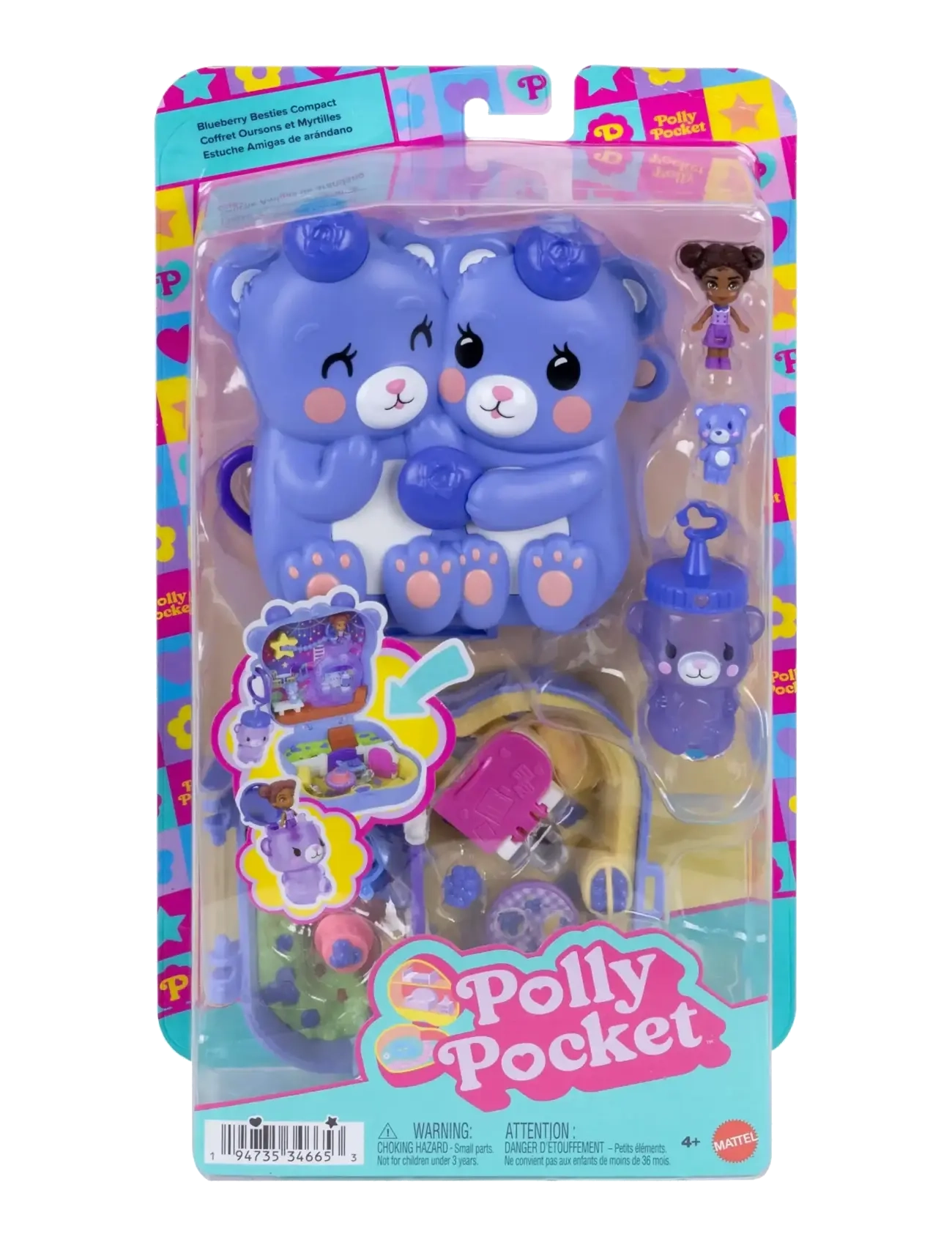 Polly Pocket Polly Pocket   Blue-Beary Besties Compact - Legetøj - MULTICOLOR / multi