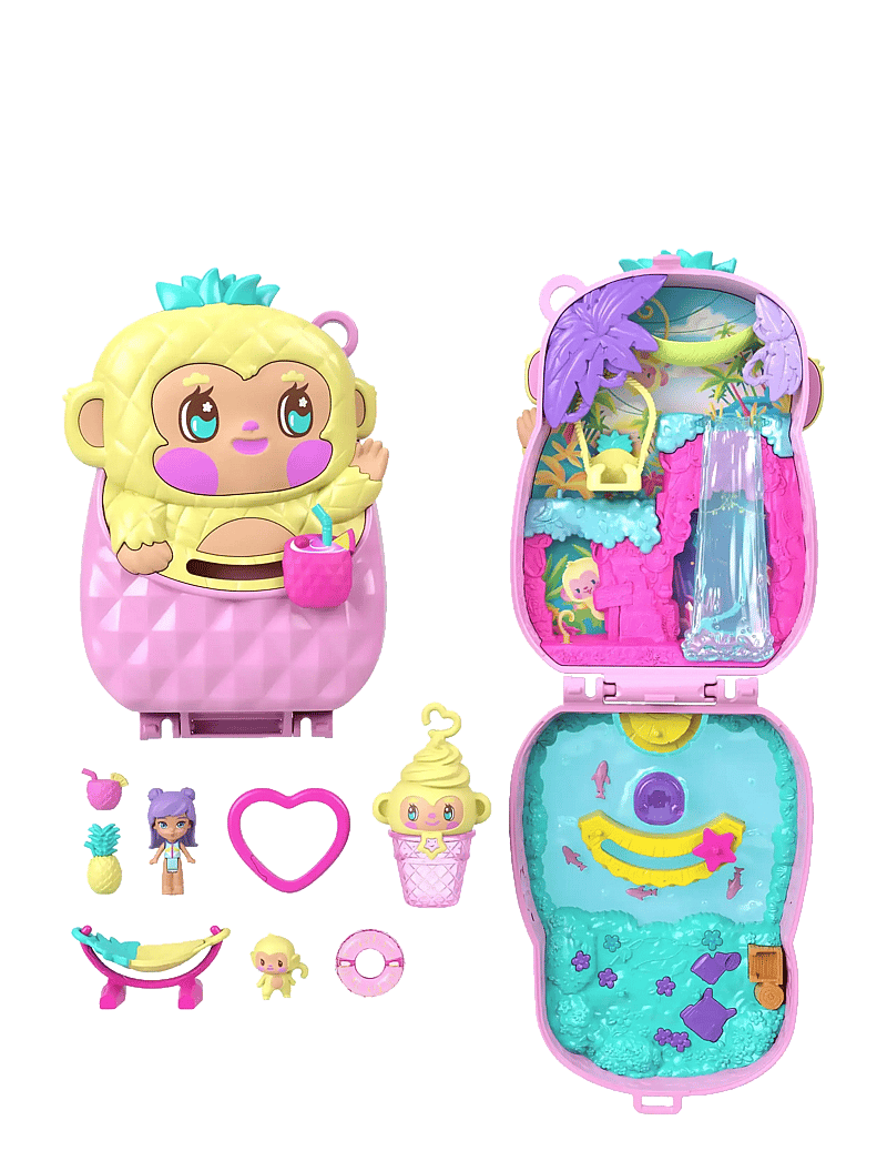 Polly Pocket - Polly Pocket Pineapple Monkey Colada Compact - spiel-sets - multicolor - 0