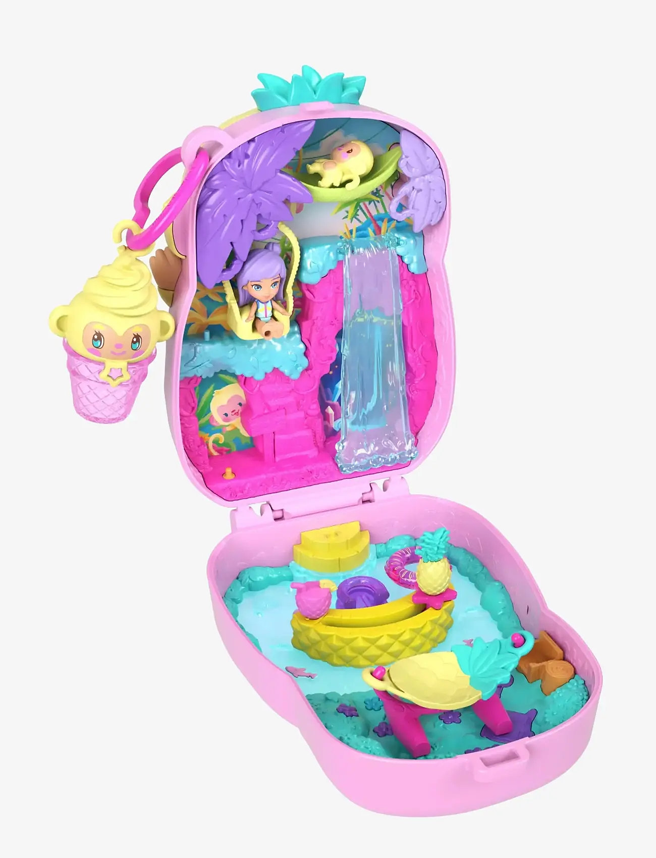 Polly Pocket - Polly Pocket   Pineapple Monkey Colada Compact - play sets - multicolor - 4