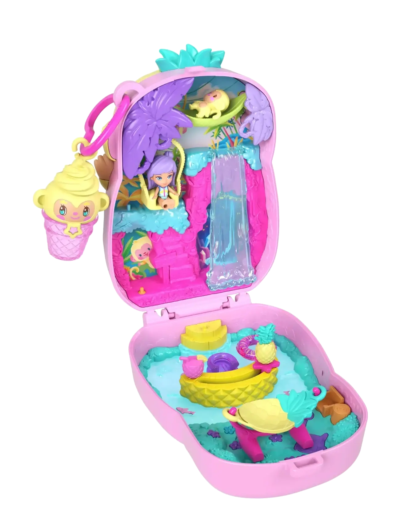 Polly Pocket - Polly Pocket   Pineapple Monkey Colada Compact - legesæt - multicolor - 4
