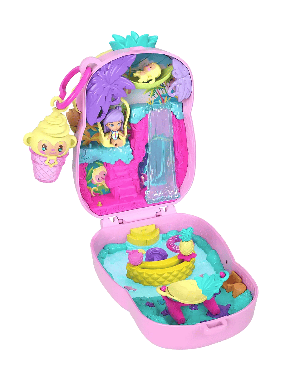 Polly Pocket - Polly Pocket Pineapple Monkey Colada Compact - spiel-sets - multicolor - 4