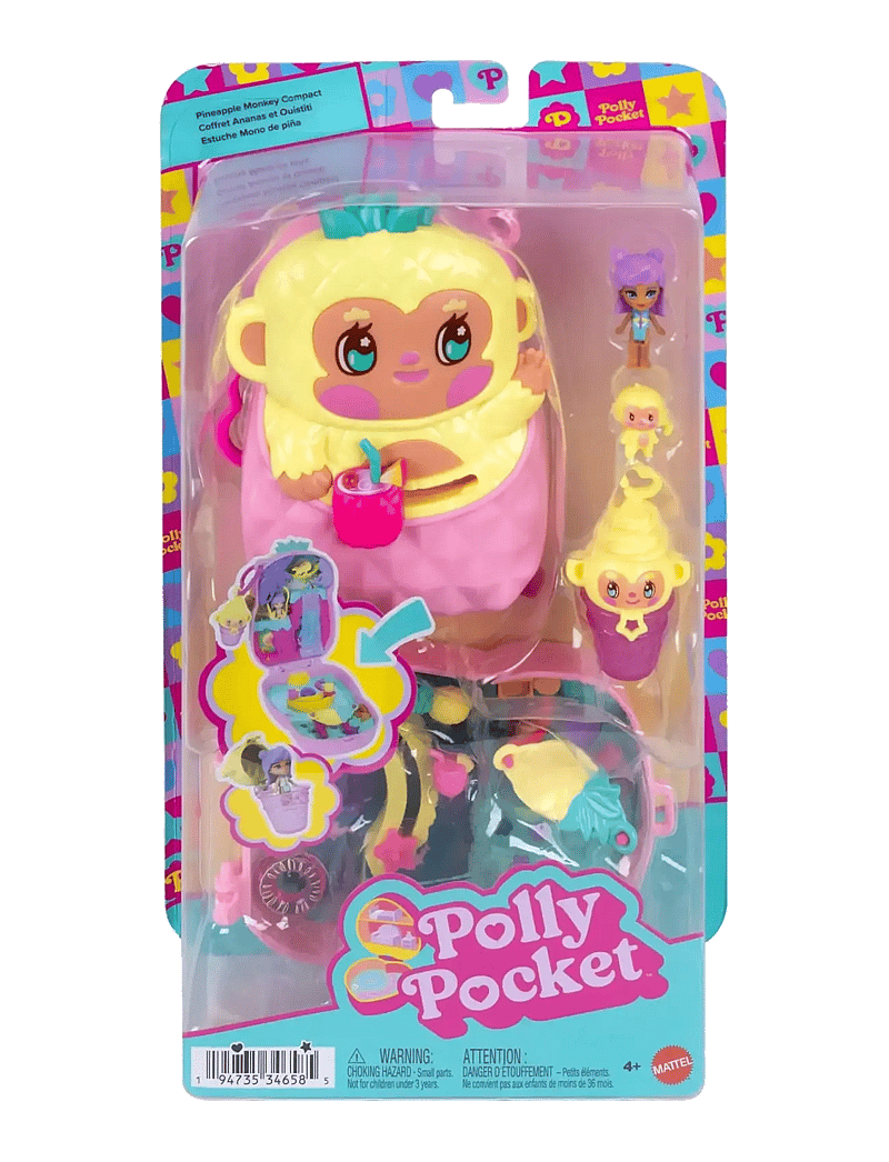 Polly Pocket - Polly Pocket Pineapple Monkey Colada Compact - spiel-sets - multicolor - 5