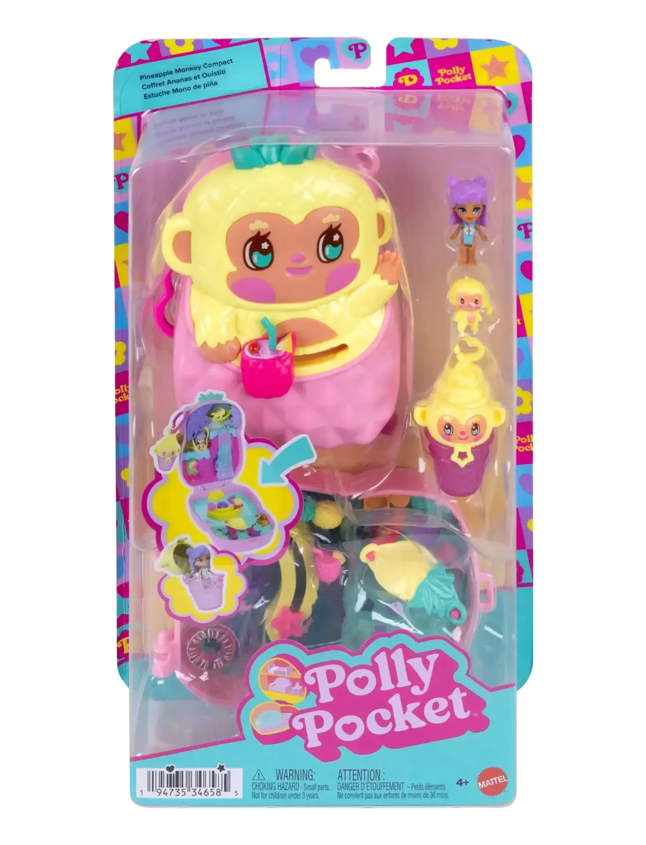 Polly Pocket - Polly Pocket   Pineapple Monkey Colada Compact - spiel-sets - multicolor - 5