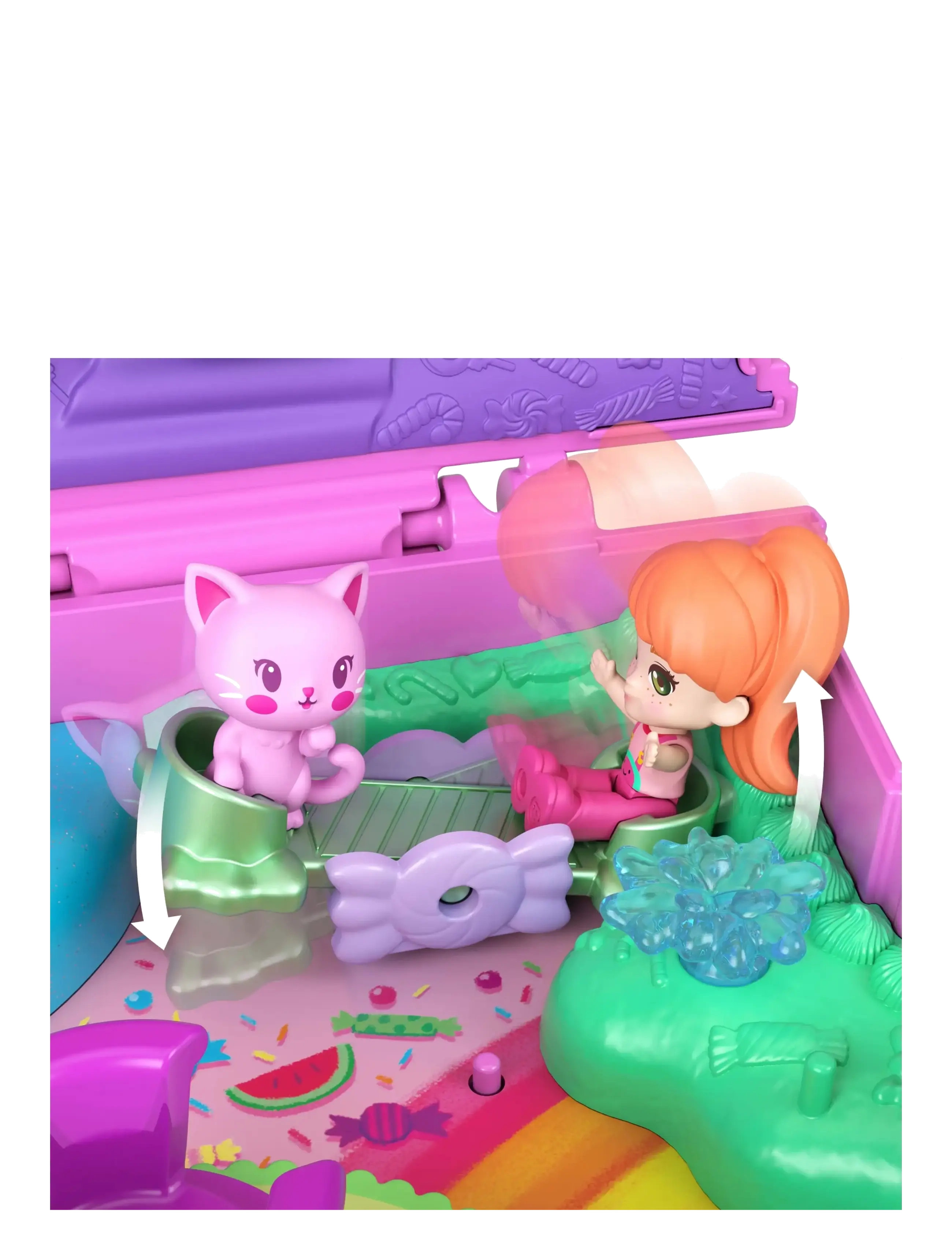 Polly Pocket - Polly Pocket   Watermelon Gumball Kitty Compact - ensembles de jeux - multicolor - 1