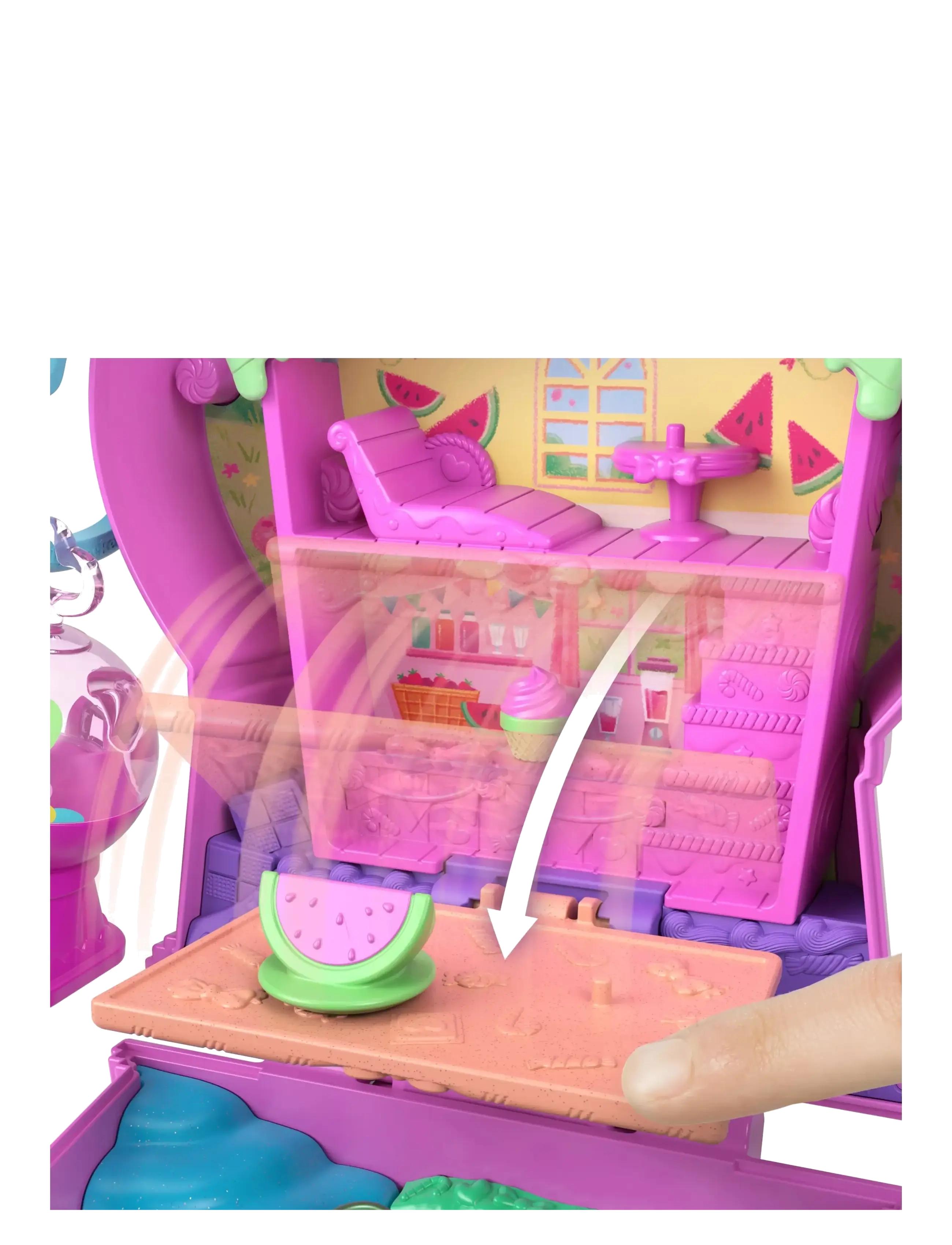 Polly Pocket - Polly Pocket   Watermelon Gumball Kitty Compact - ensembles de jeux - multicolor - 3
