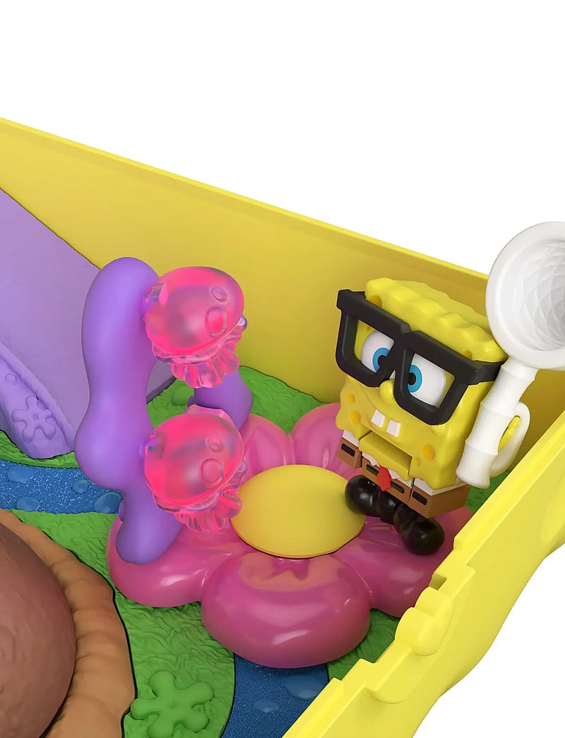 Polly Pocket - Micro Dolls and Playset, SpongeBob Partnership Compact with Patrick Doll, 7 Accessories - legesæt - multicolor - 4
