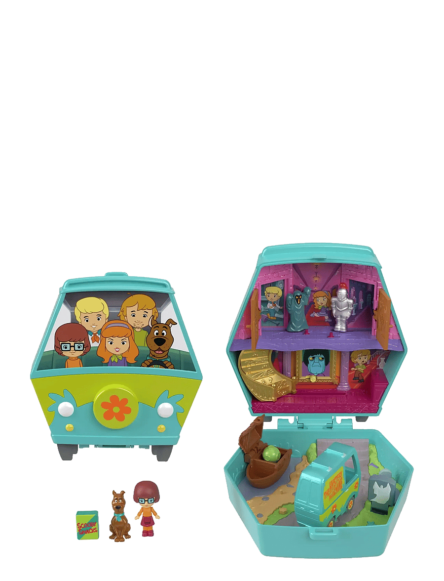 Polly Pocket - Micro Dolls and Playset, Scooby Doo Partnership Compact with Scooby and Velma, Toy Car - film- & märchenfiguren - multicolor - 0