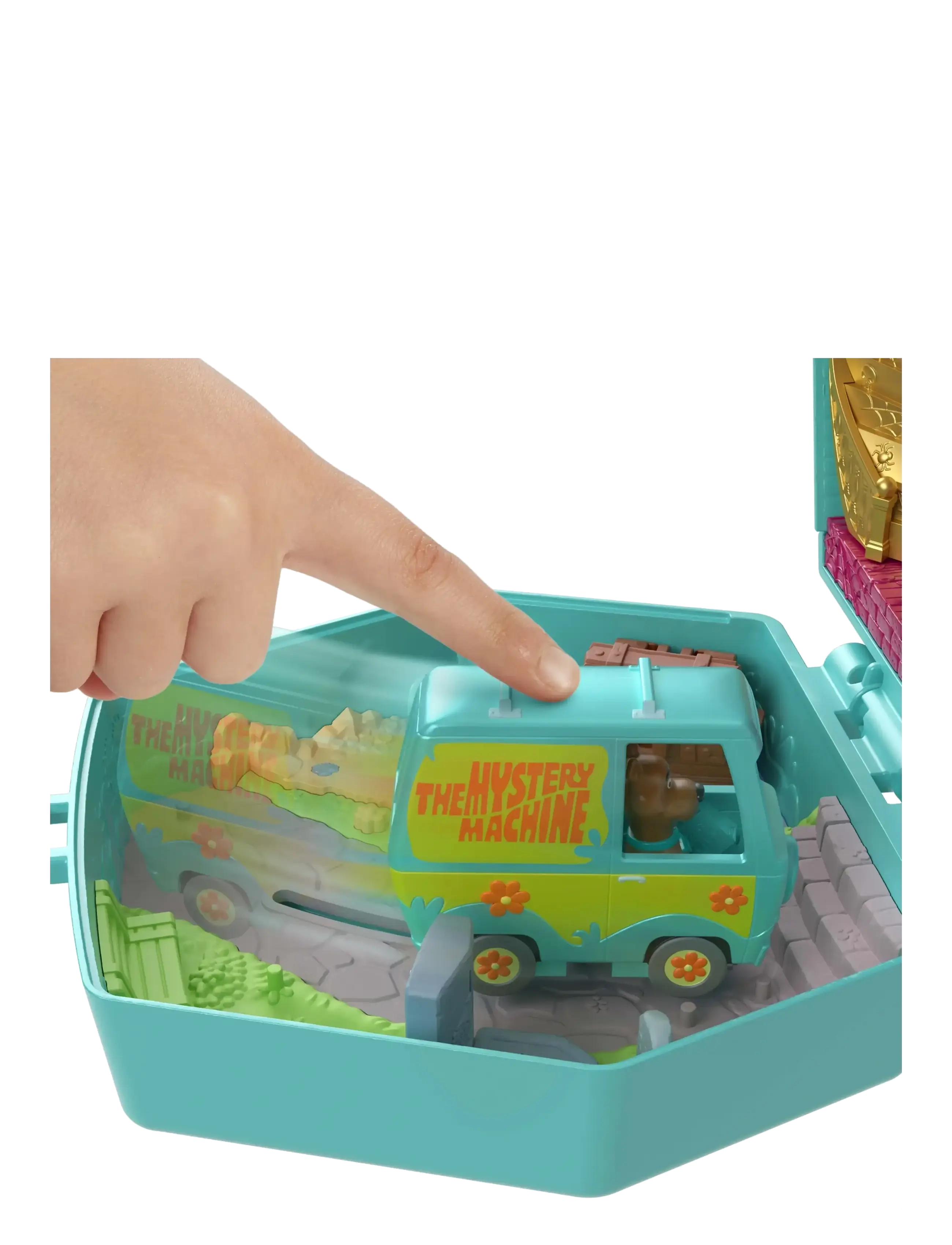Polly Pocket - Micro Dolls and Playset, Scooby Doo Partnership Compact with Scooby and Velma, Toy Car - film- & märchenfiguren - multicolor - 1