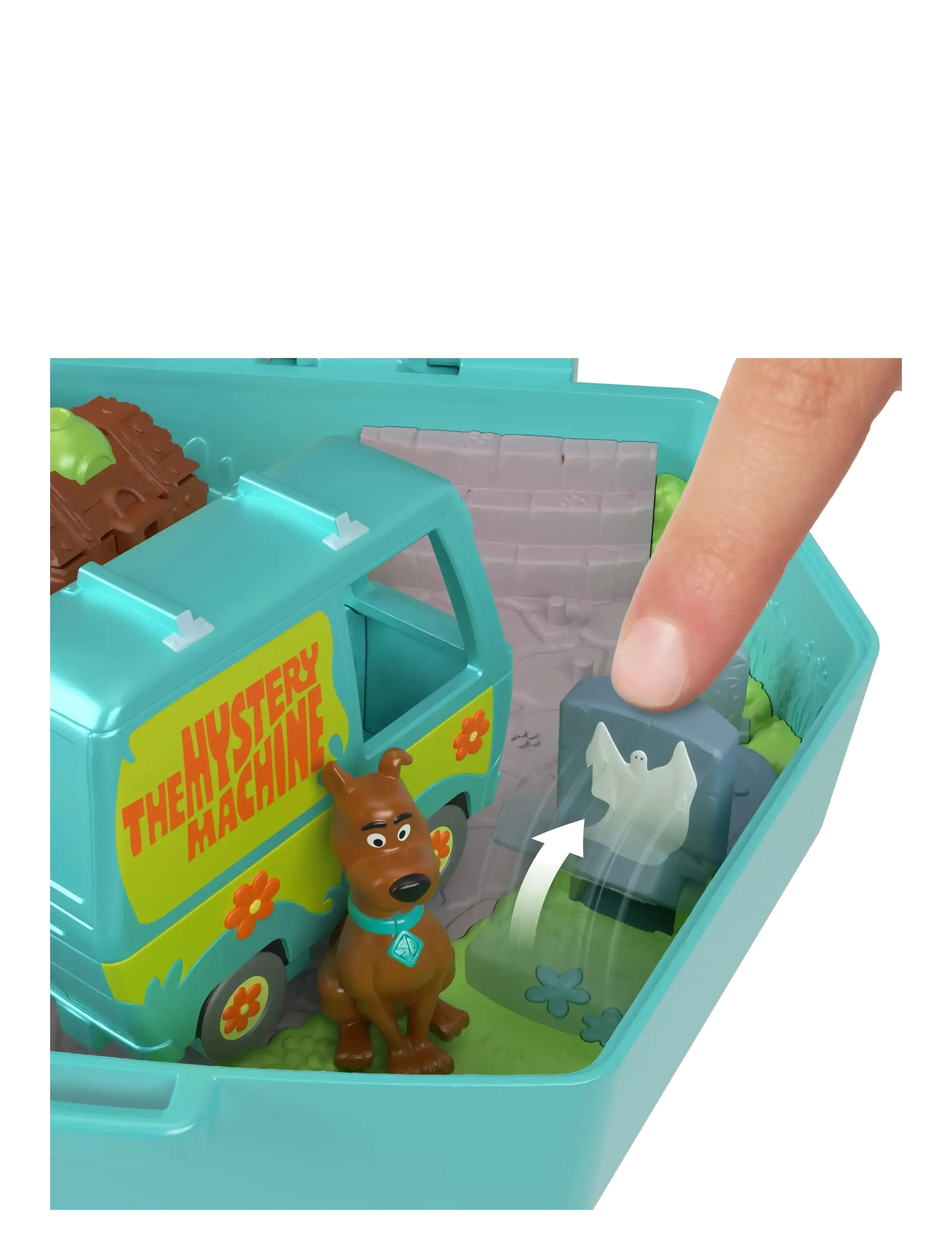 Polly Pocket - Micro Dolls and Playset, Scooby Doo Partnership Compact with Scooby and Velma, Toy Car - film- & märchenfiguren - multicolor - 3
