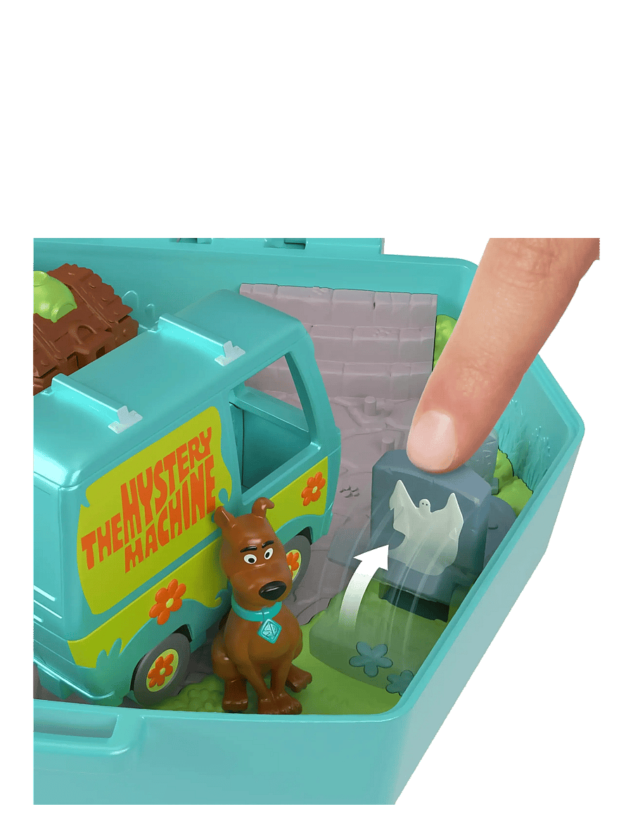 Polly Pocket - Micro Dolls and Playset, Scooby Doo Partnership Compact with Scooby and Velma, Toy Car - film- & märchenfiguren - multicolor - 3